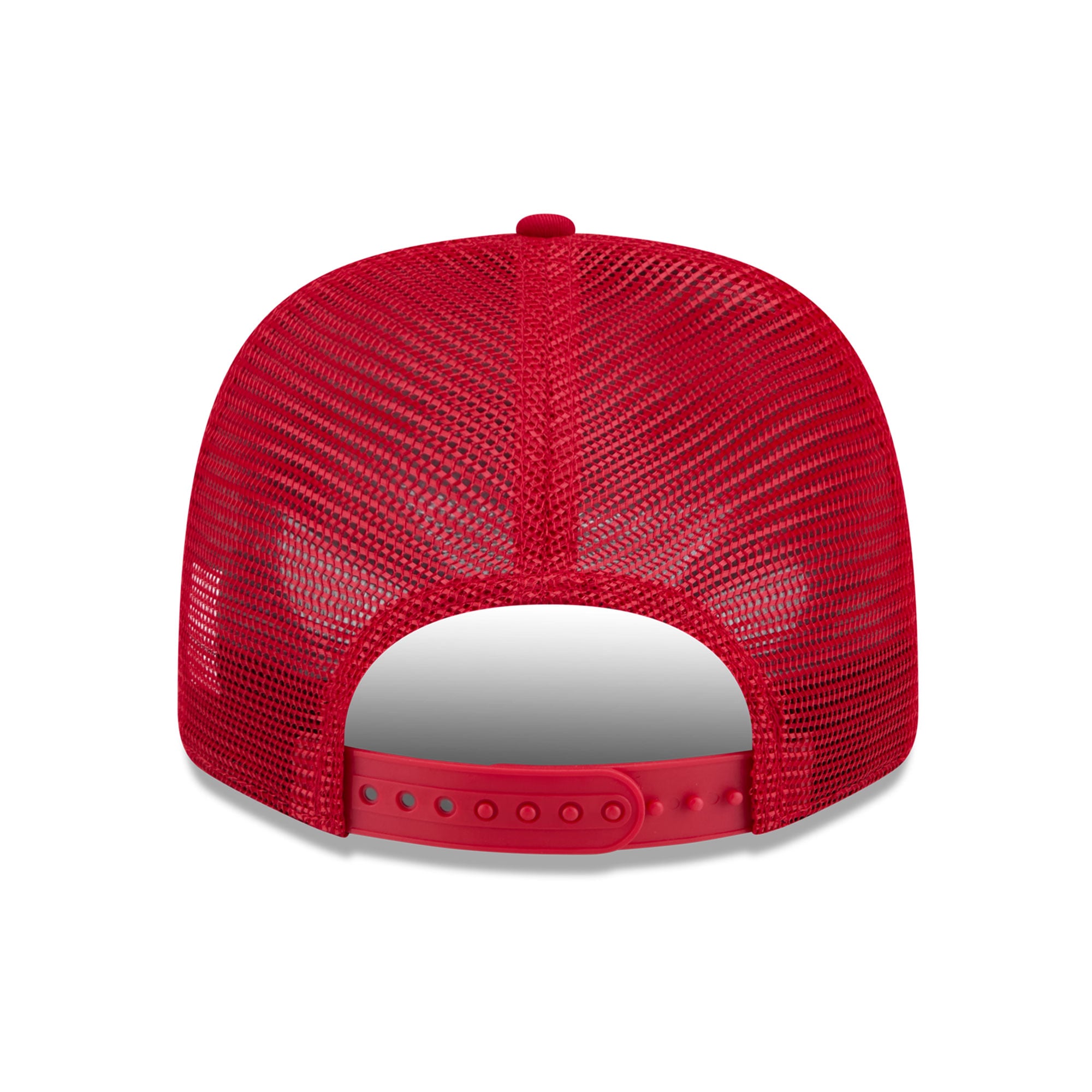 Casquette trucker New Era rouge Tampa Bay Buccaneers Collegiate 9SEVENTY pour homme