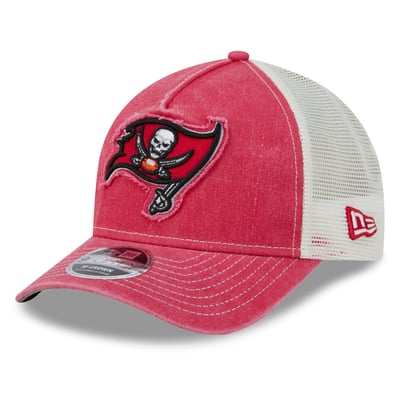  Tampa Bay Buccaneers New Era Fan 9FORTY A-Frame Trucker Adjustable Hat - Red