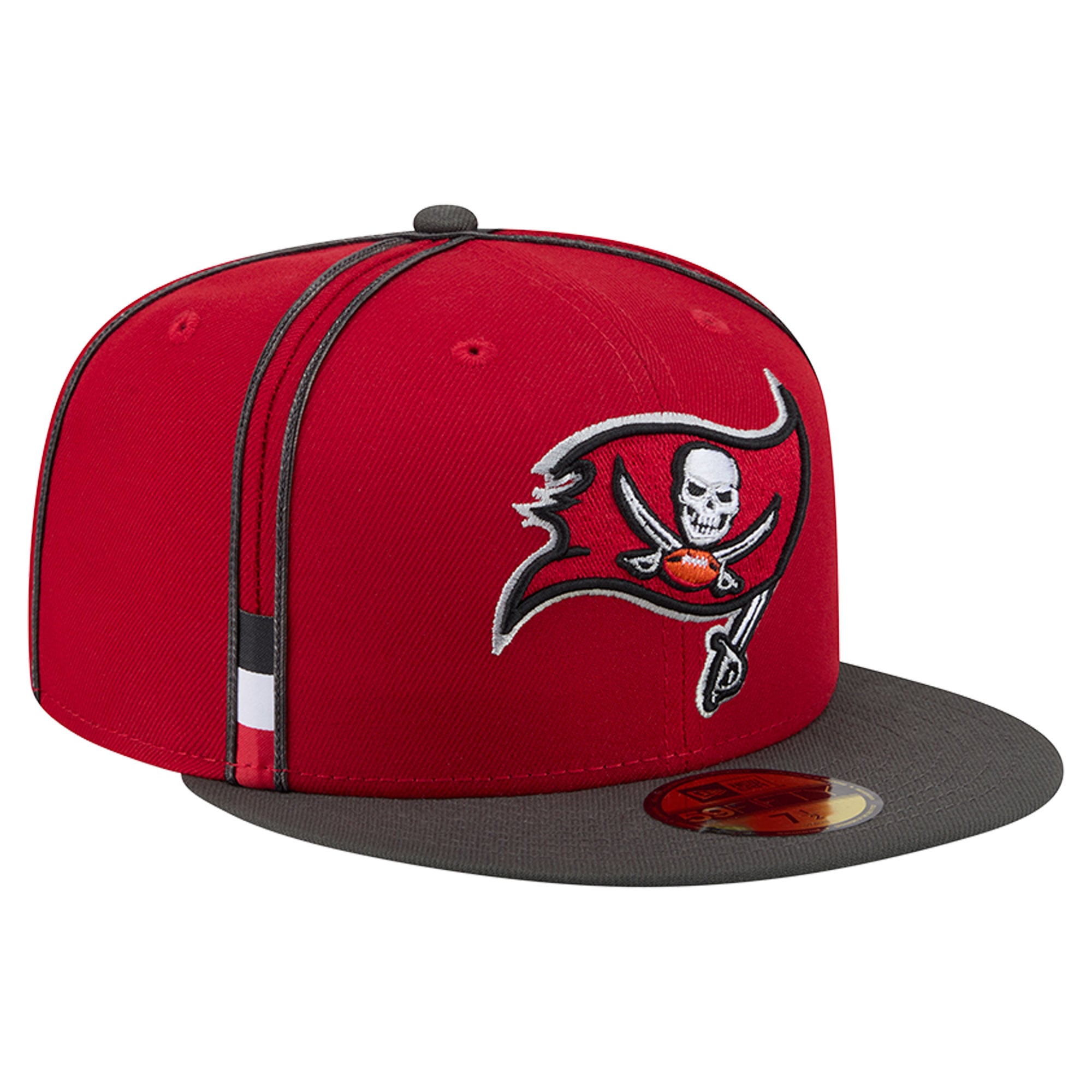 Casquette ajustée New Era rouge Tampa Bay Buccaneers Soutache 59FIFTY pour homme