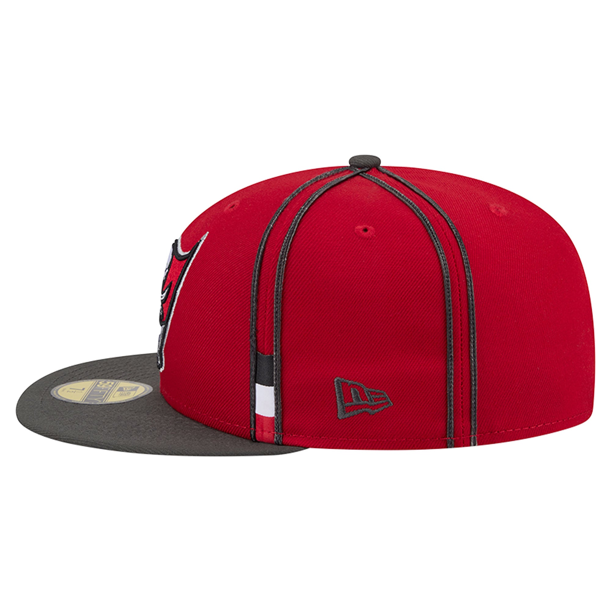 Casquette ajustée New Era rouge Tampa Bay Buccaneers Soutache 59FIFTY pour homme