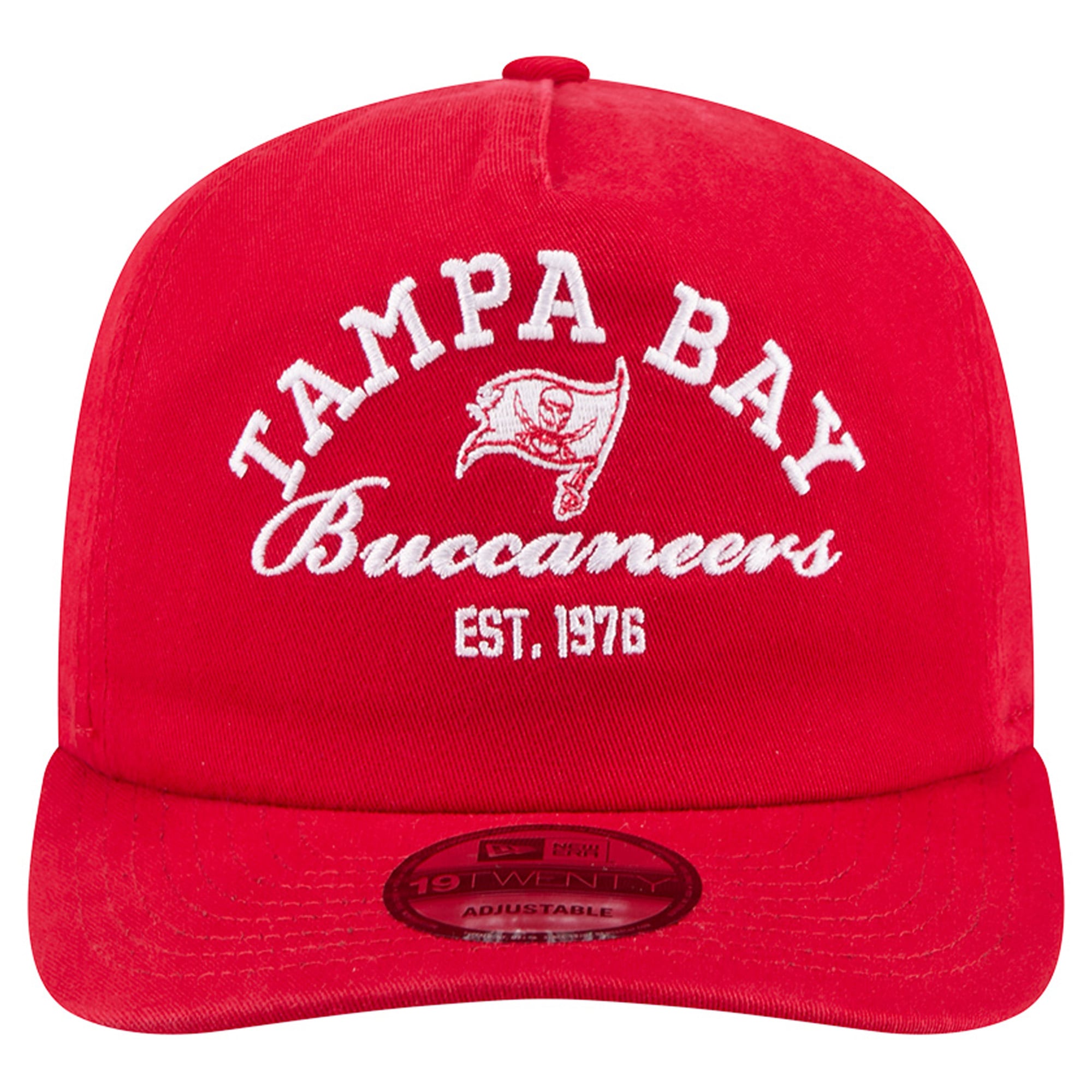 Casquette ajustable New Era rouge Tampa Bay Buccaneers Stacked 19TWENTY pour homme