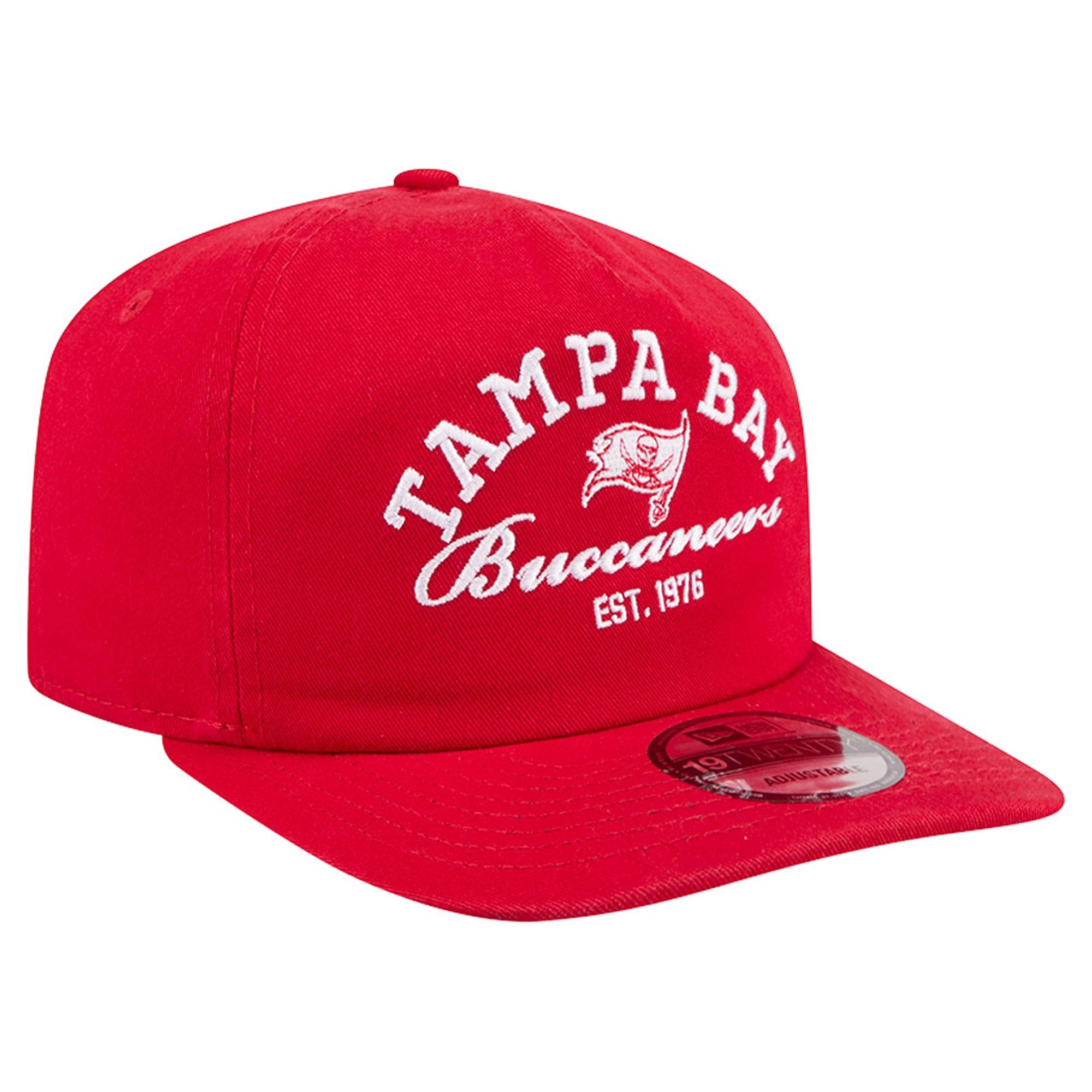 Casquette ajustable New Era rouge Tampa Bay Buccaneers Stacked 19TWENTY pour homme