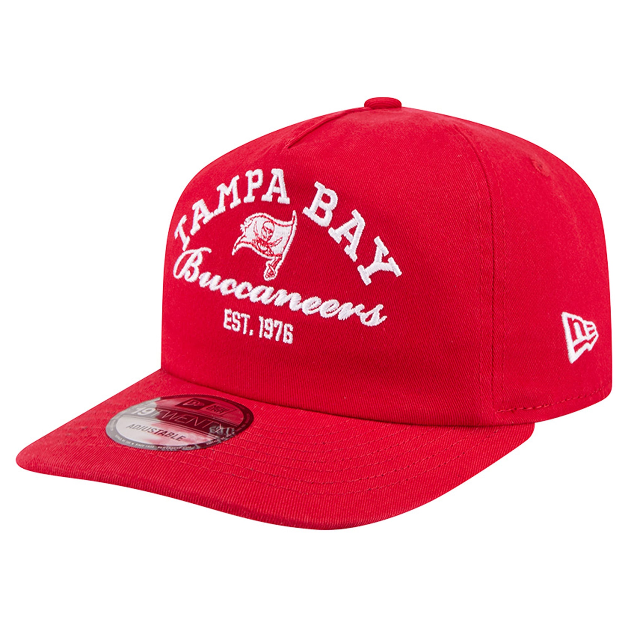 Casquette ajustable New Era rouge Tampa Bay Buccaneers Stacked 19TWENTY pour homme