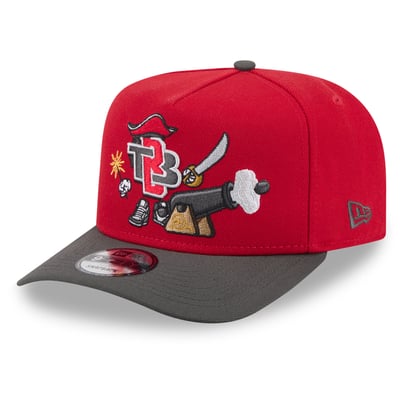 Tampa Bay Buccaneers New Era Cartoon A-Frame 9FIFTY Snapback Hat - Red/Pewter