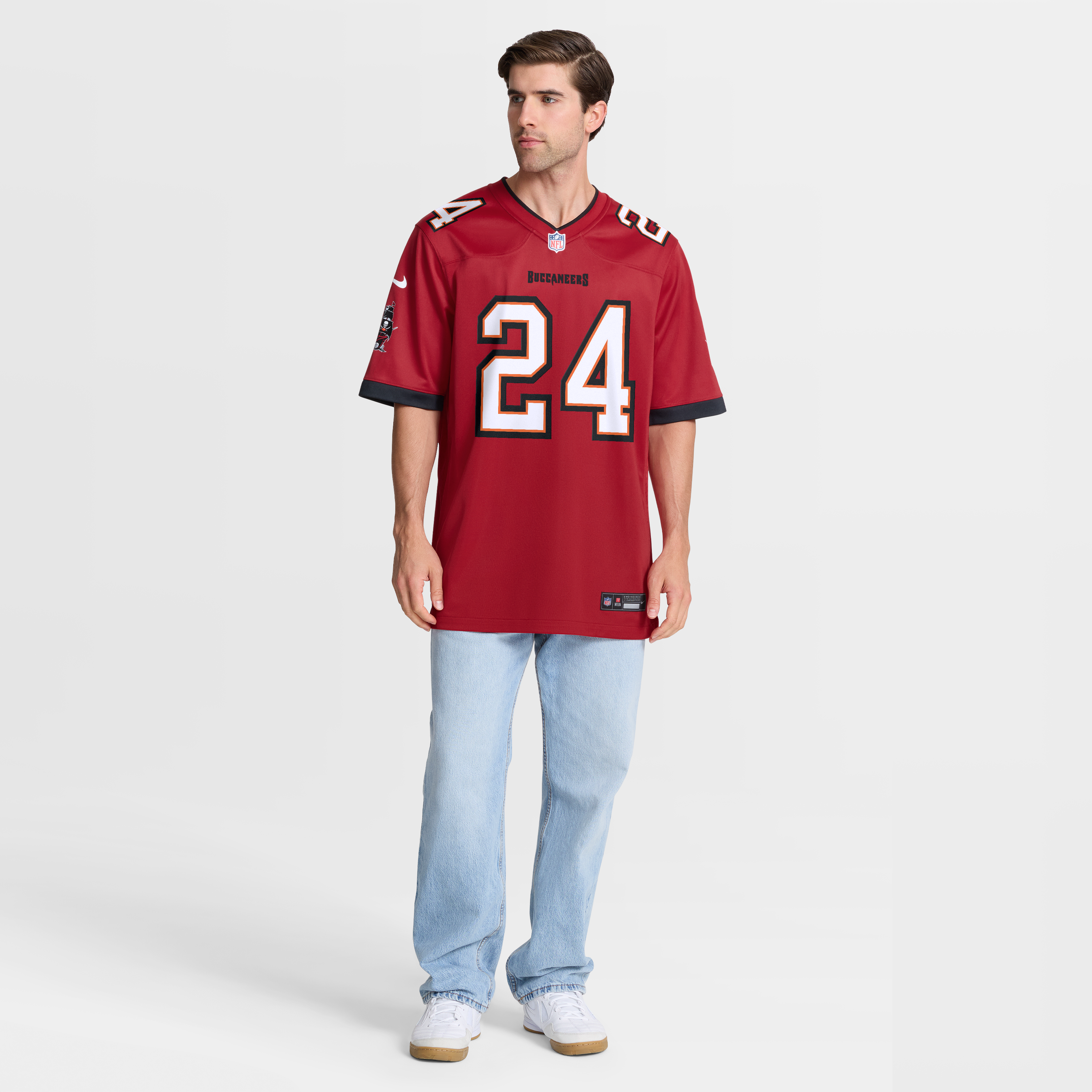 Men's Nike Ayden Garnes Red Tampa Bay Buccaneers Team Game Jersey