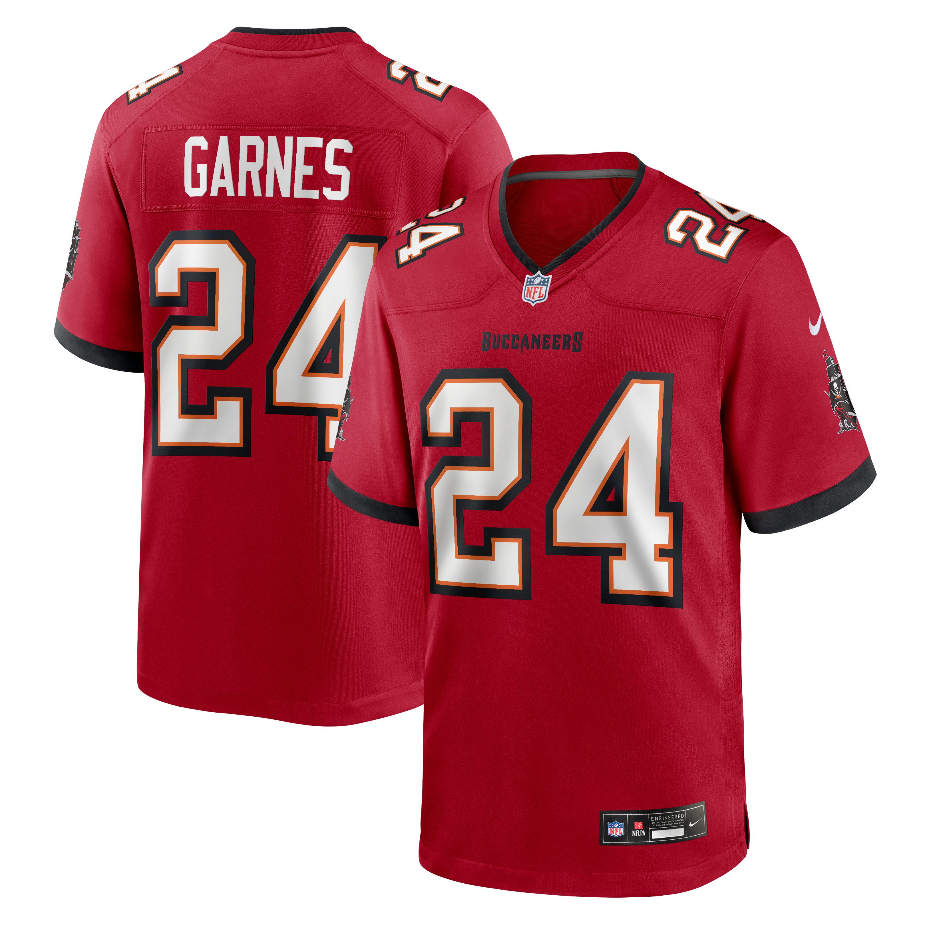 Men's Nike Ayden Garnes Red Tampa Bay Buccaneers Team Game Jersey