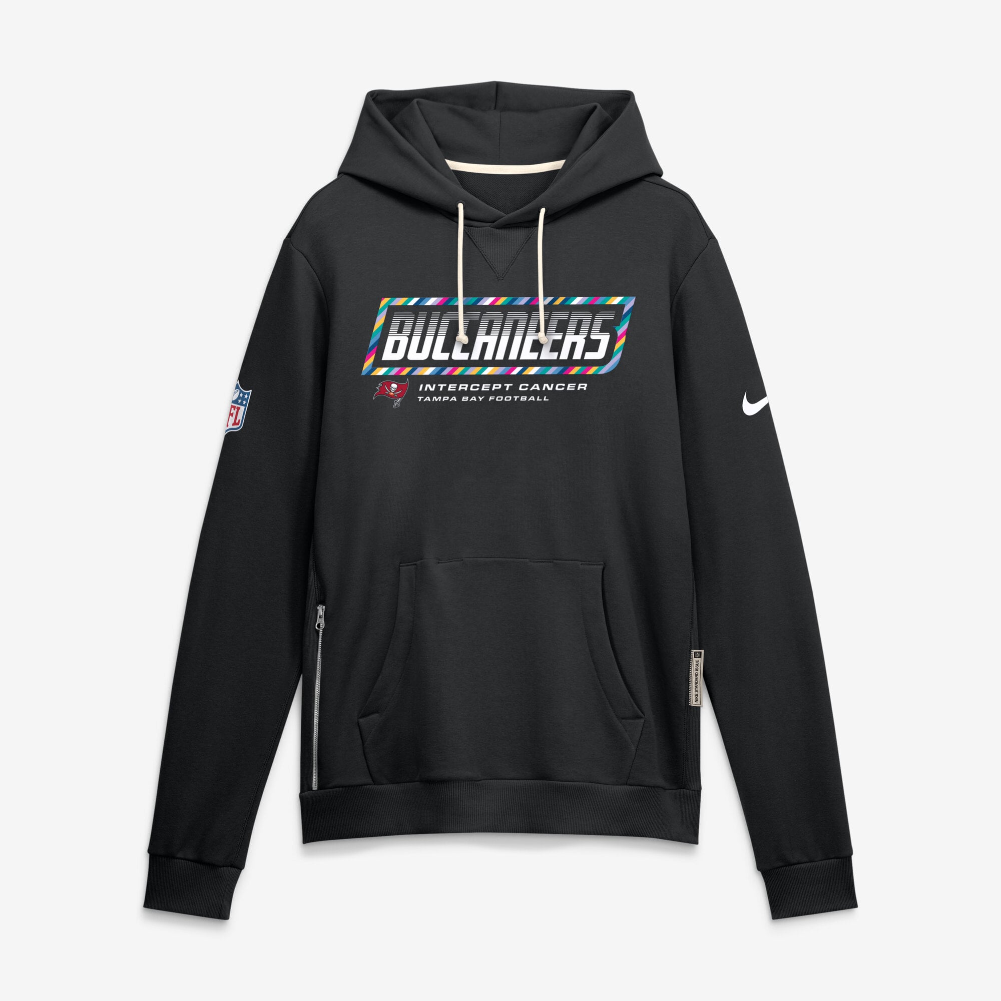 Men's Nike Black Tampa Bay Buccaneers 2026 NFL Crucial Catch Sideline Standard Issue Dri-FIT Pullover Hoodie