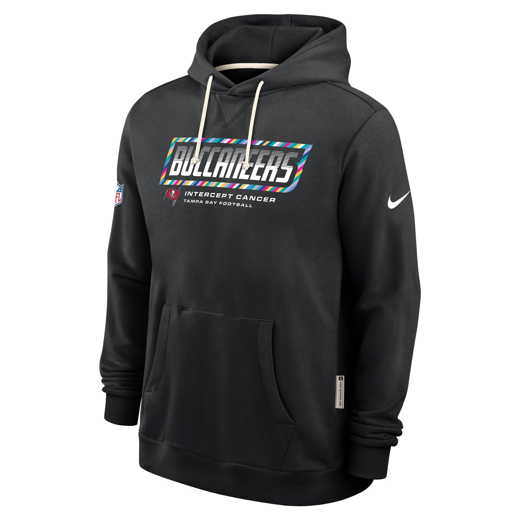 Men's Nike Black Tampa Bay Buccaneers 2026 NFL Crucial Catch Sideline Standard Issue Dri-FIT Pullover Hoodie