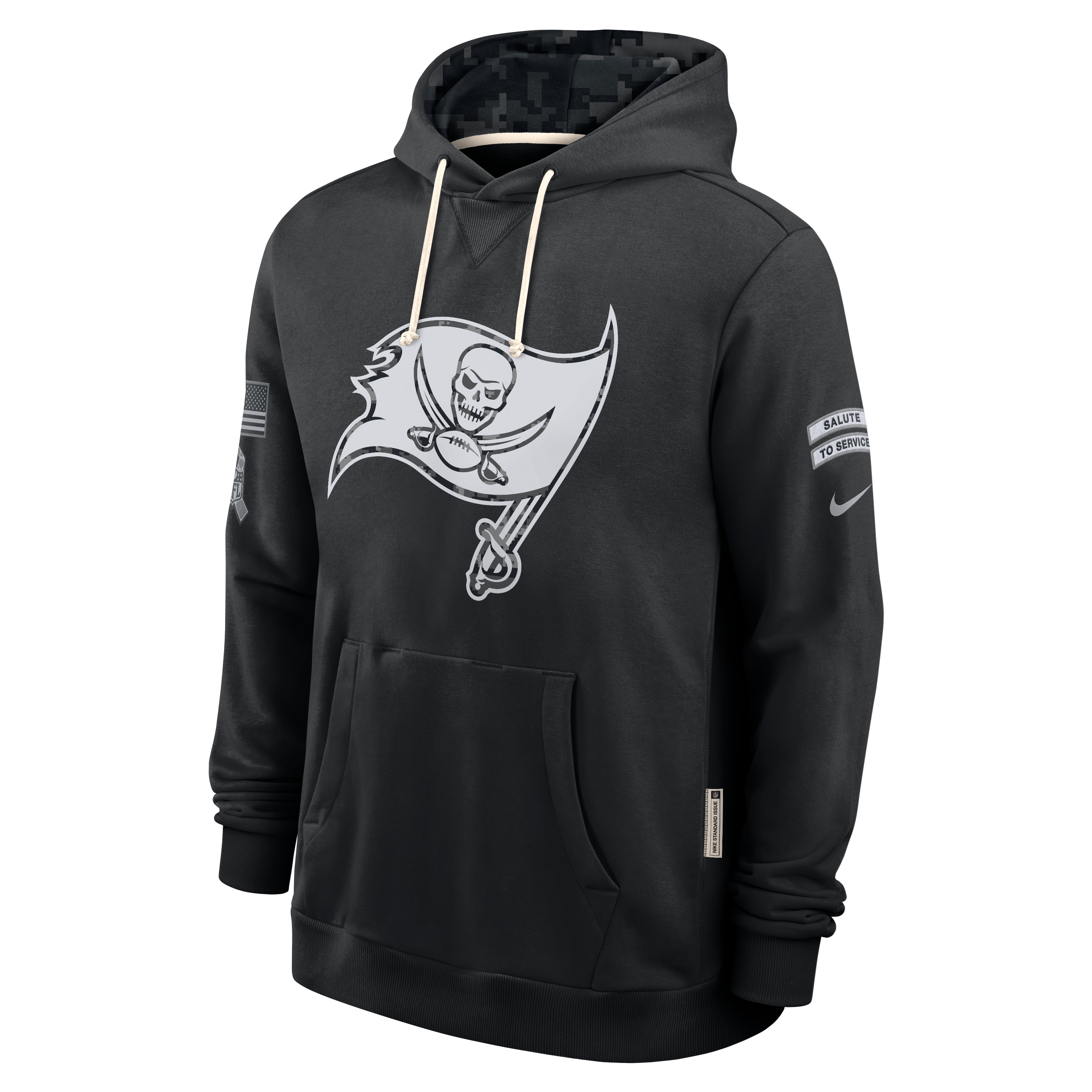 Sweat à capuche Nike noir Tampa Bay Buccaneers 2026 Salute to Service Sideline Dri-FIT pour homme