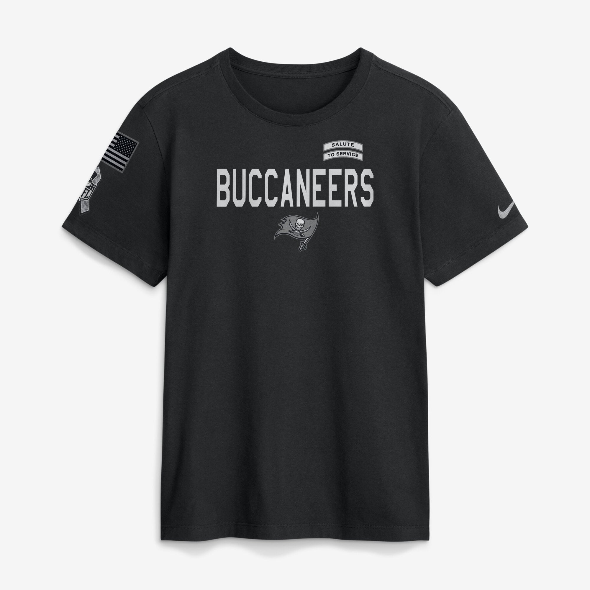 T-shirt Nike noir pour homme Tampa Bay Buccaneers 2026 Salute to Service Sideline Dri-FIT