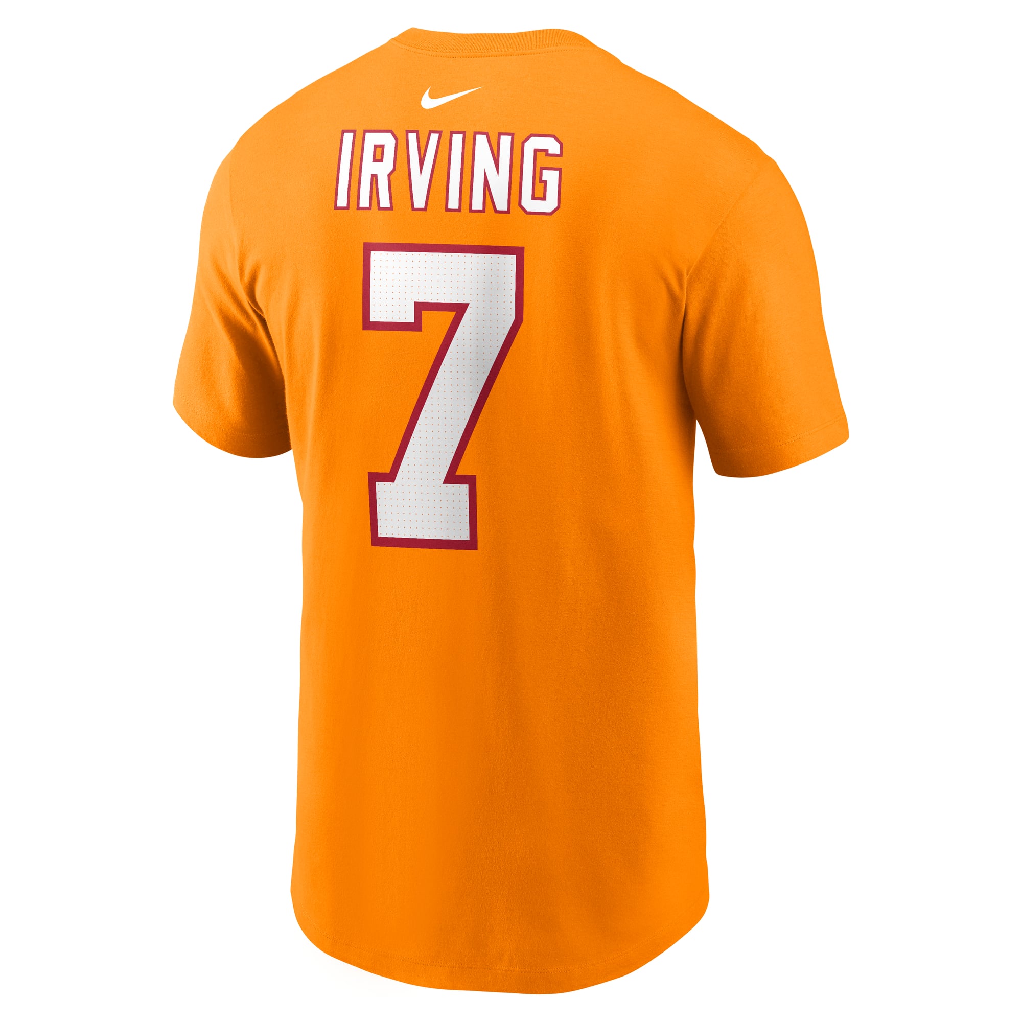 T-shirt Nike pour homme, Bucky Irving, blanc, Tampa Bay Buccaneers, nom et numéro