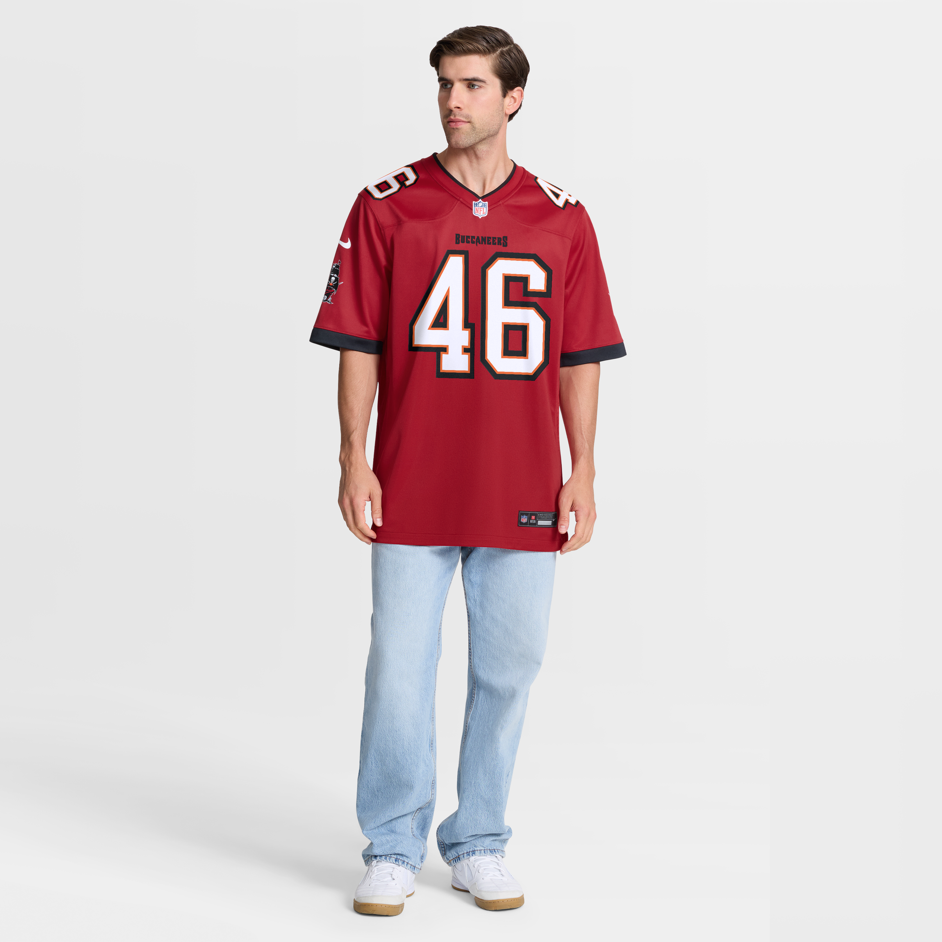 Maillot de match Nike Caden Fordham rouge des Buccaneers Tampa Bay pour homme