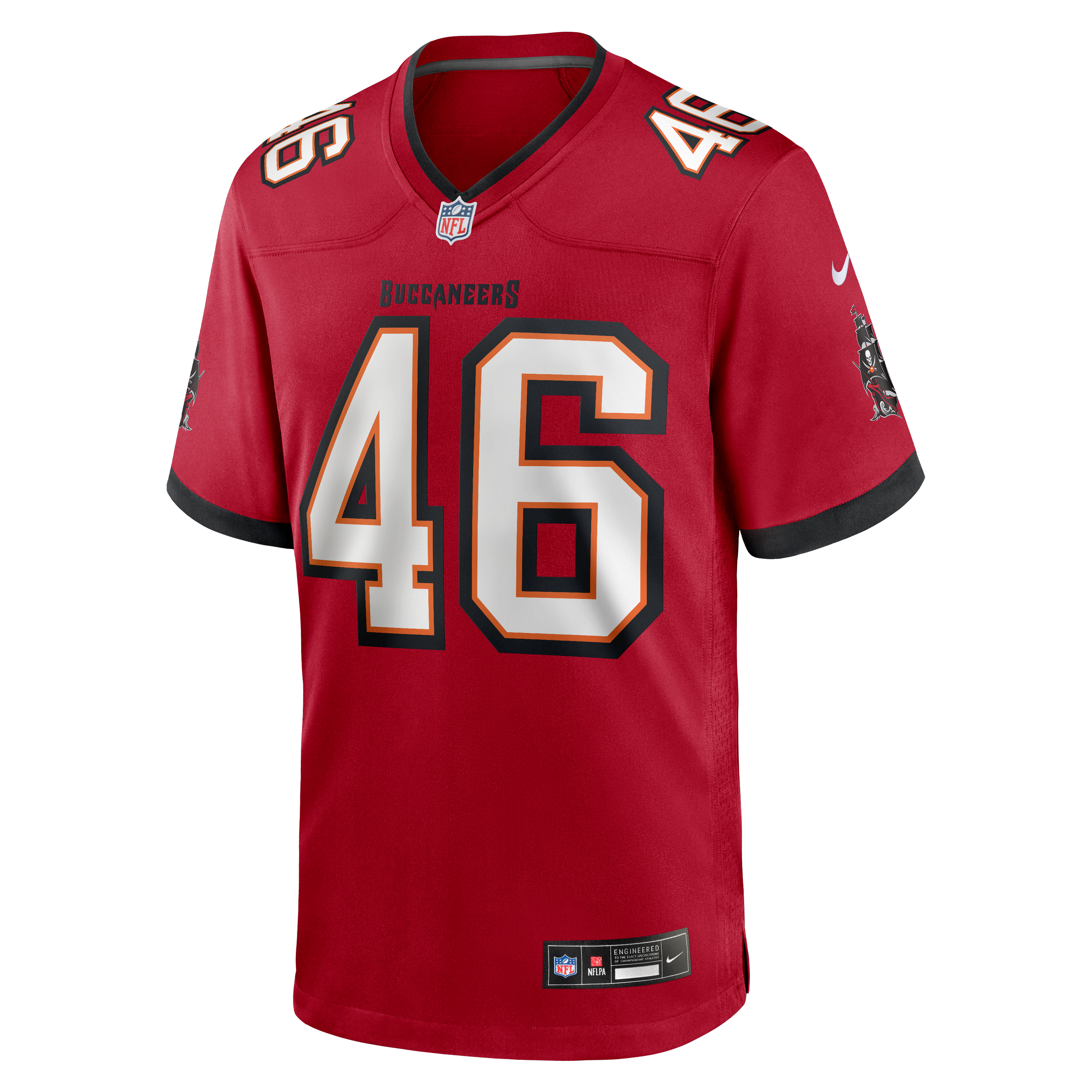 Maillot de match Nike Caden Fordham rouge des Buccaneers Tampa Bay pour homme