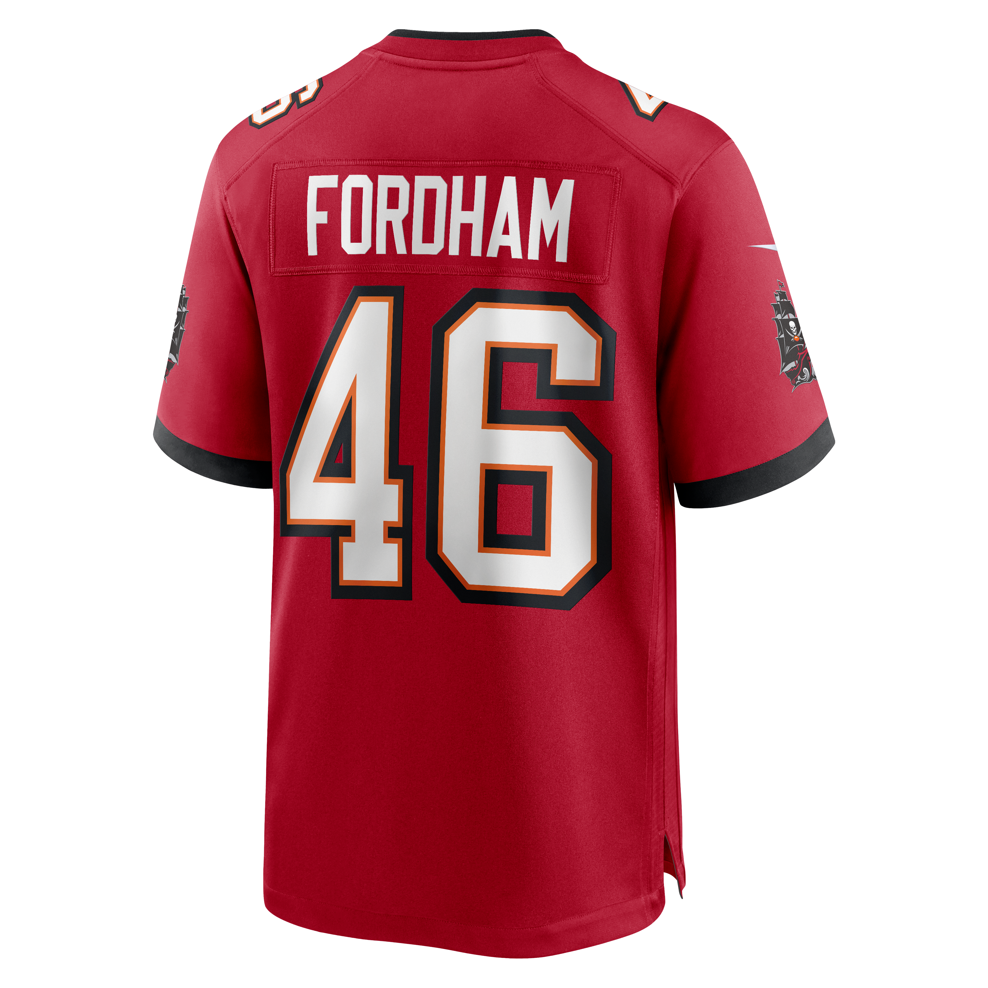 Maillot de match Nike Caden Fordham rouge des Buccaneers Tampa Bay pour homme
