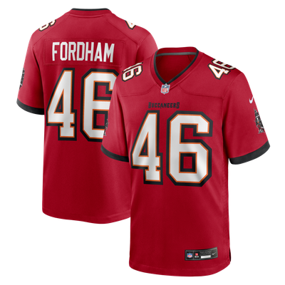 Caden Fordham Tampa Bay Buccaneers Nike Game Player Jersey - Red
