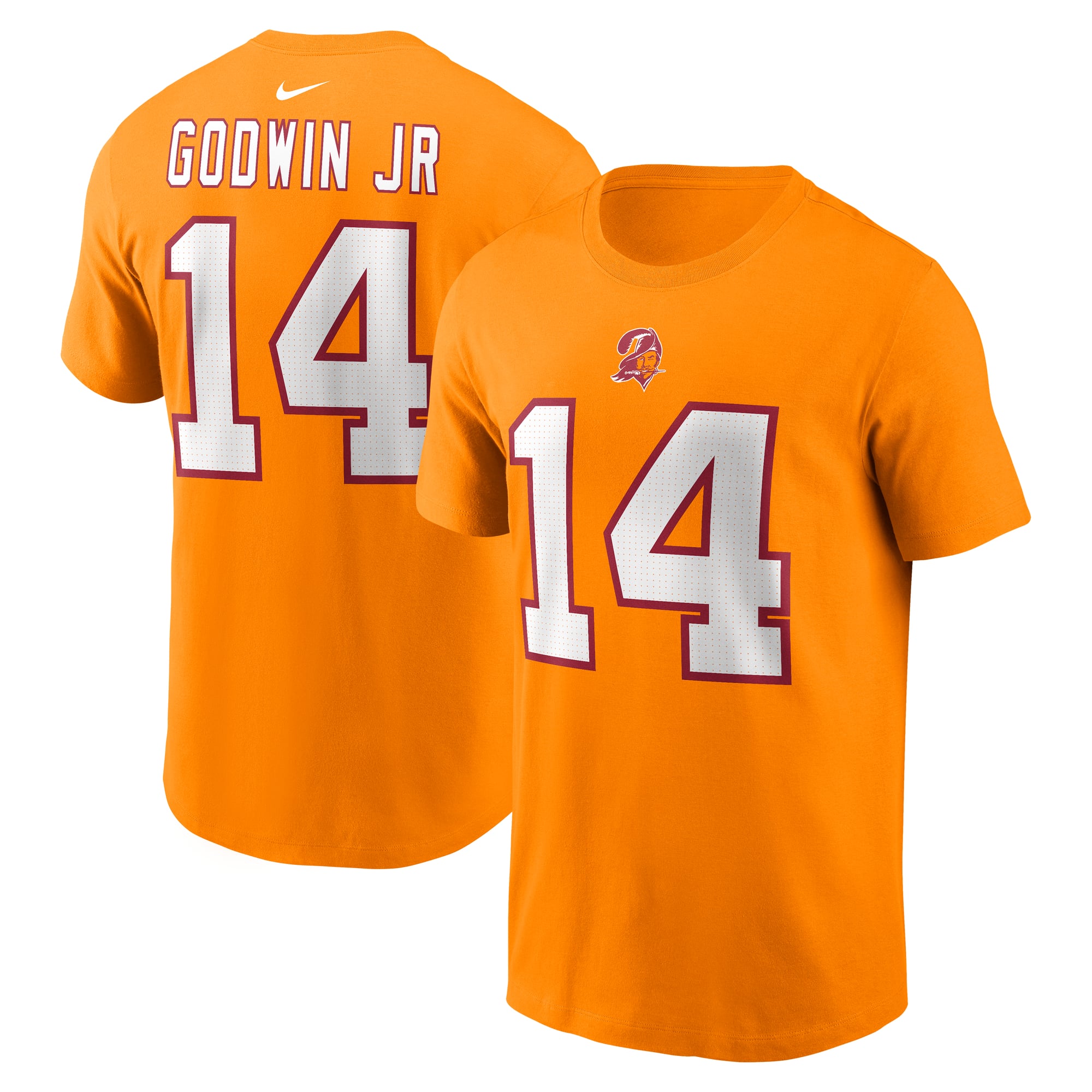 T-shirt Nike pour homme Chris Godwin Jr. orange des Buccaneers de Tampa Bay, avec nom et numéro