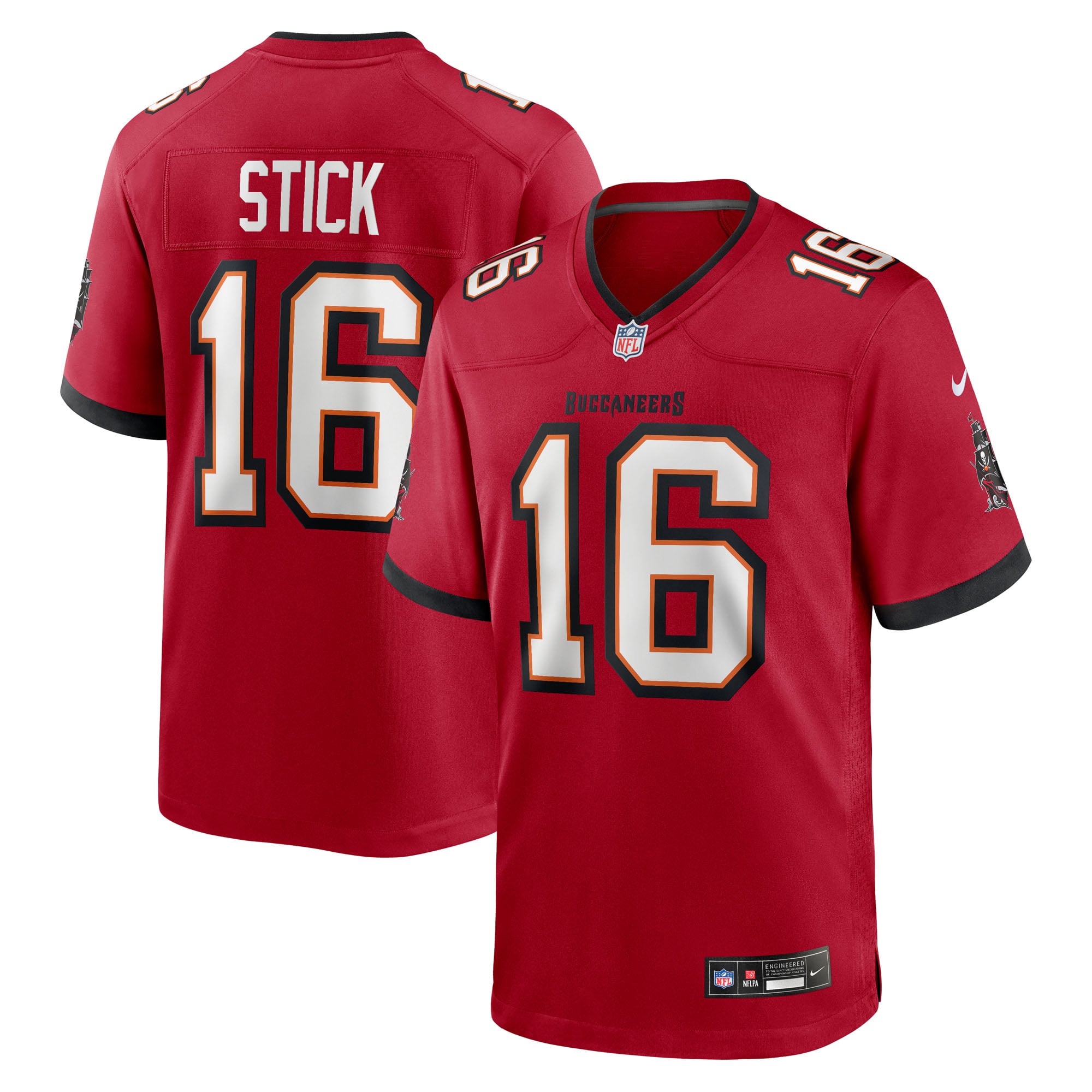 Maillot de match Nike Easton Stick rouge pour homme des Buccaneers Tampa Bay