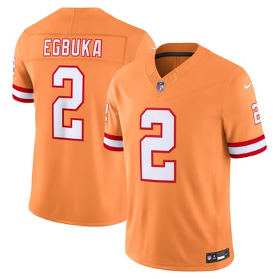 Emeka Egbuka Tampa Bay Buccaneers Nike Alternate Vapor F.U.S.E. Stitched Limited Jersey - Creamsicle
