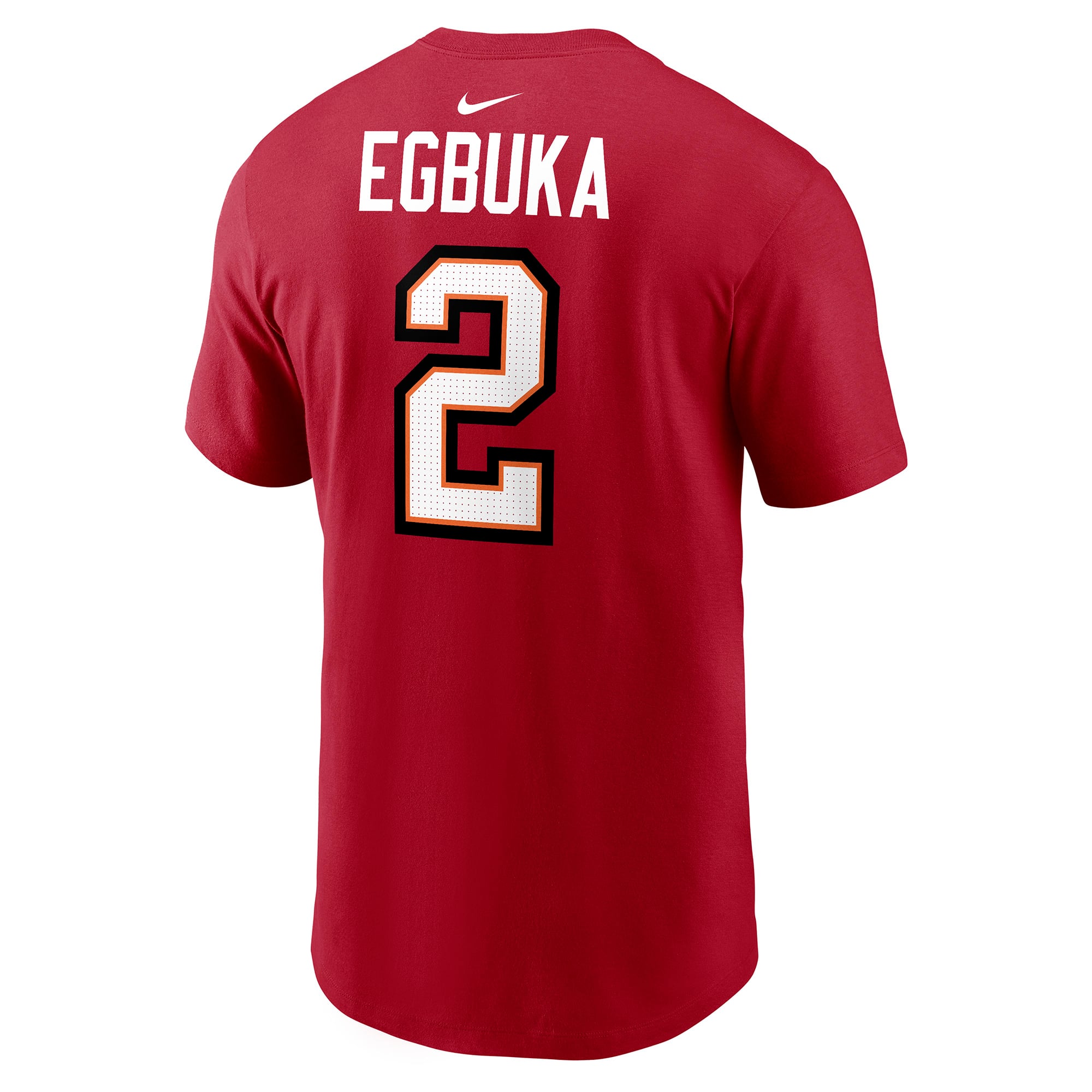 T-shirt avec nom et numéro Nike Emeka Egbuka pour hommes, rouge, Tampa Bay Buccaneers