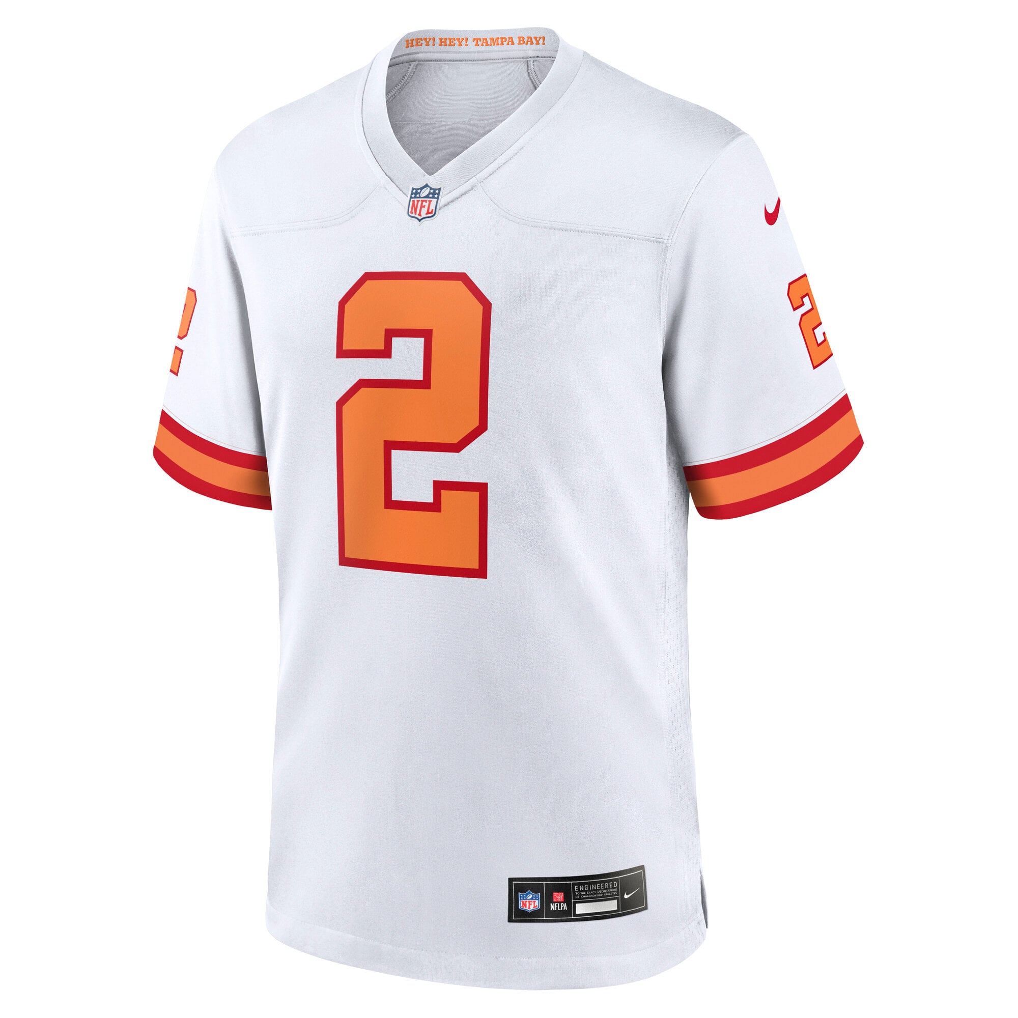 Maillot de match alternatif Nike Emeka Egbuka blanc des Buccaneers Tampa Bay pour homme