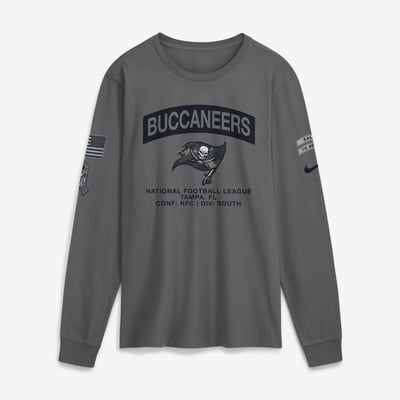  Tampa Bay Buccaneers Nike 2026 Salute to Service Long Sleeve T-Shirt - Gray