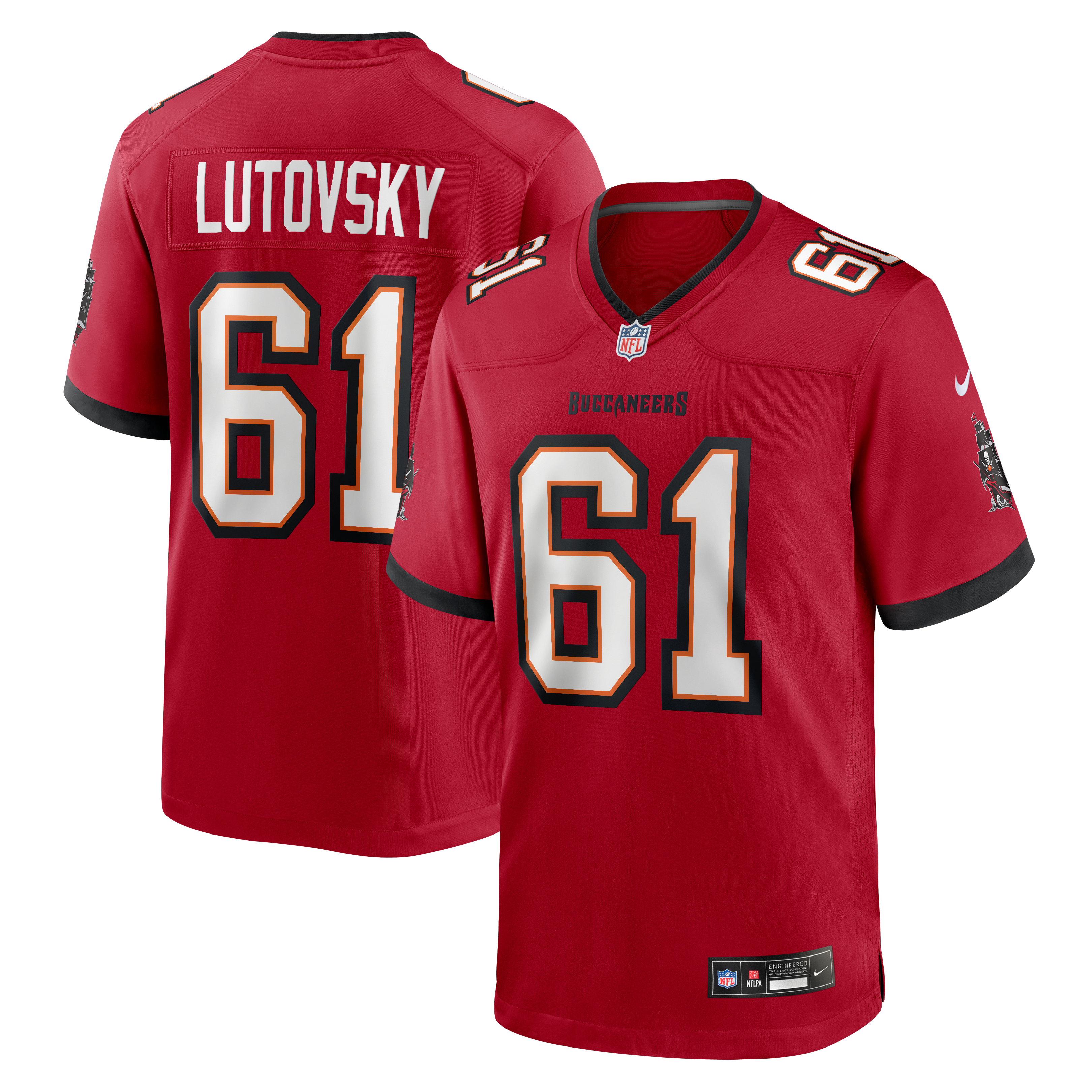 Men's Nike Henry Lutovsky Red Tampa Bay Buccaneers Team Game Jersey