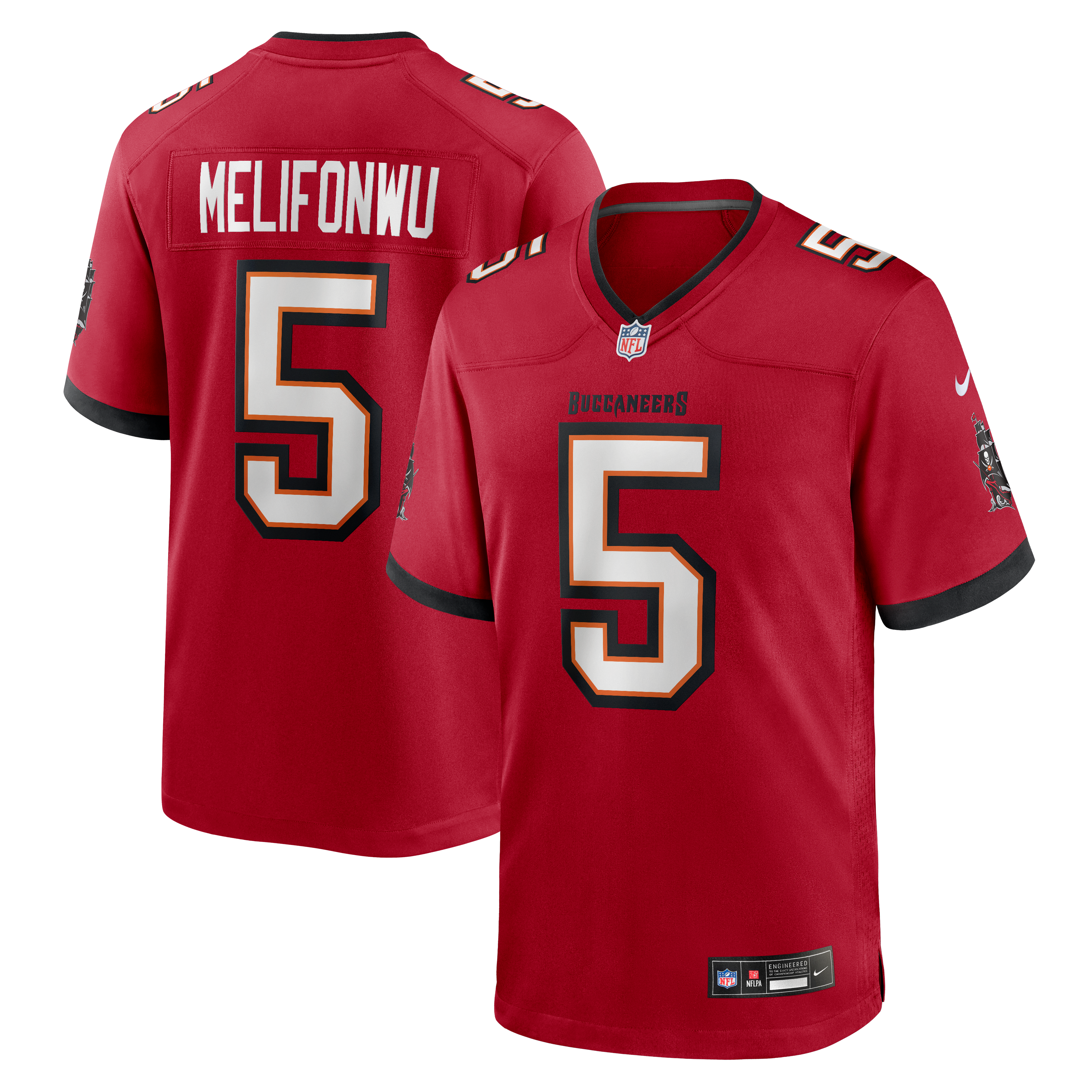 Men's Nike Ifeatu Melifonwu Red Tampa Bay Buccaneers Team Game Jersey