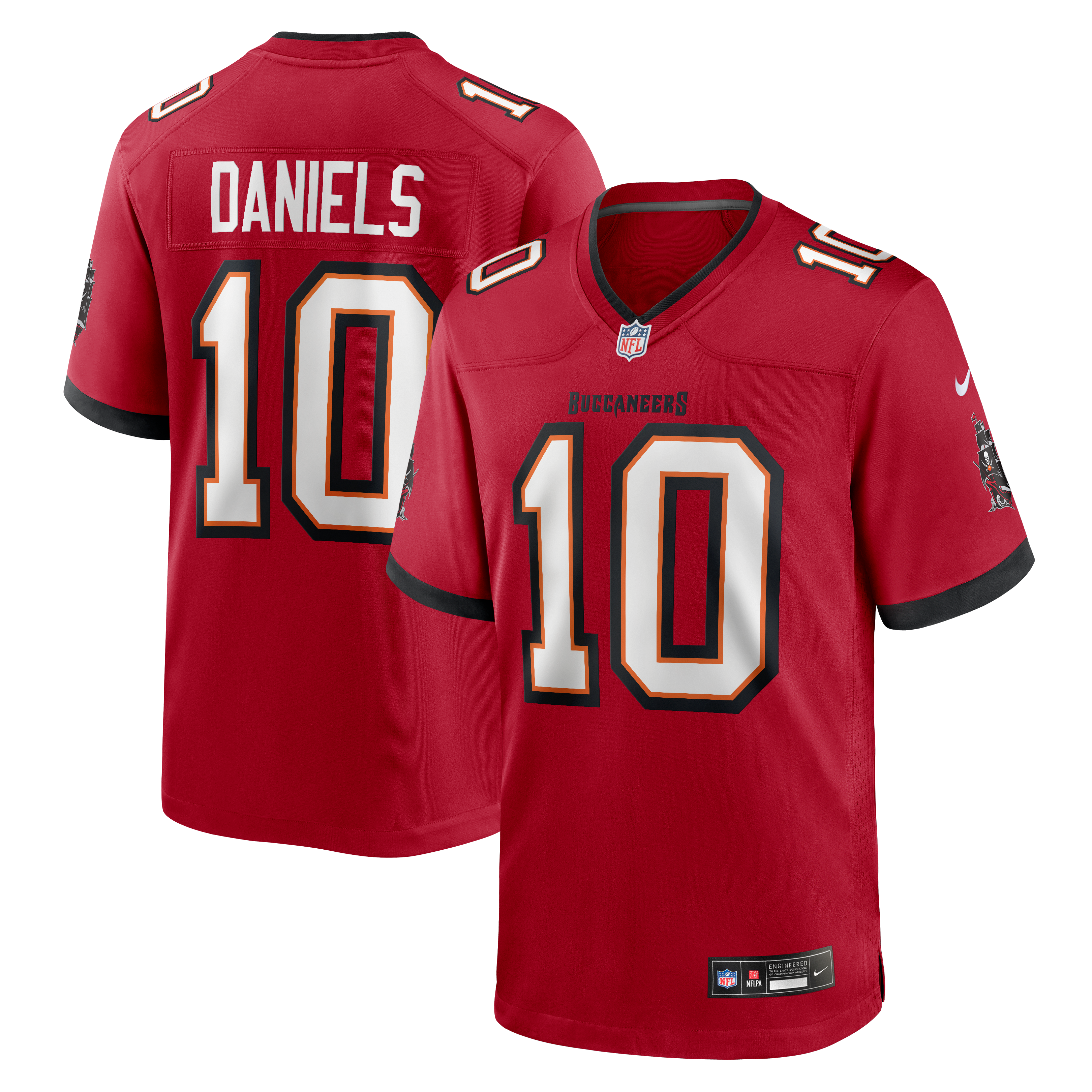Men's Nike Jalon Daniels Red Tampa Bay Buccaneers Team Game Jersey
