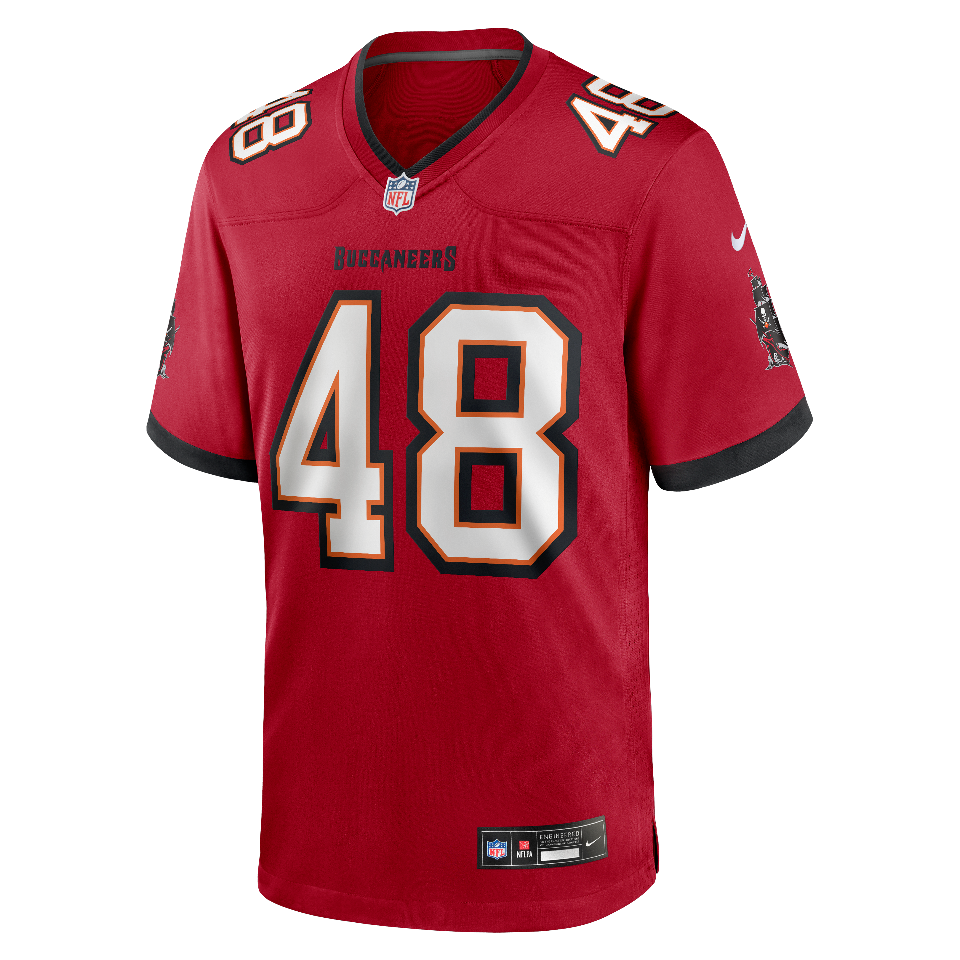 Men's Nike Javin Wright Red Tampa Bay Buccaneers Team Game Jersey