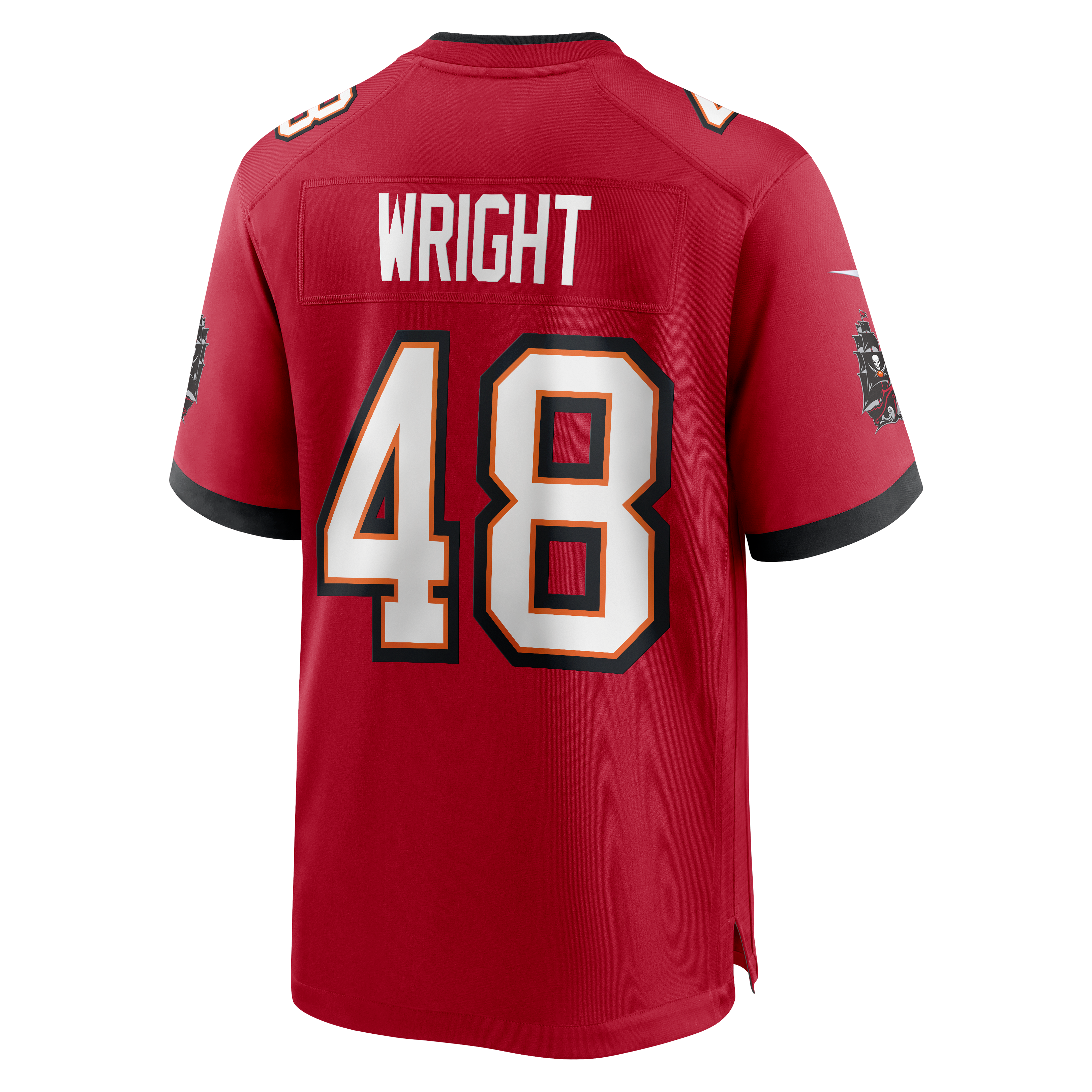 Men's Nike Javin Wright Red Tampa Bay Buccaneers Team Game Jersey