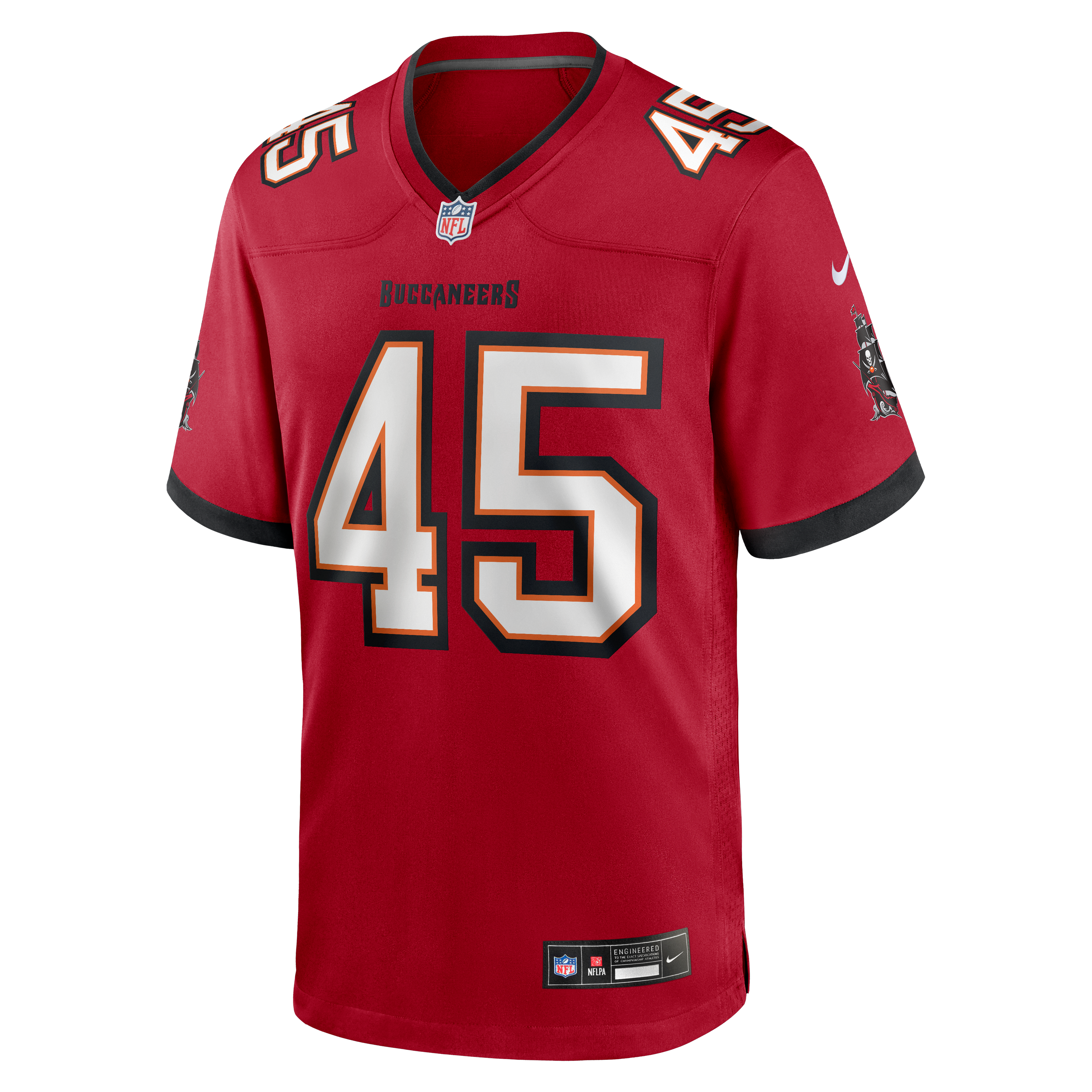 Maillot de match Nike Josiah Trotter rouge des Buccaneers Tampa Bay pour homme