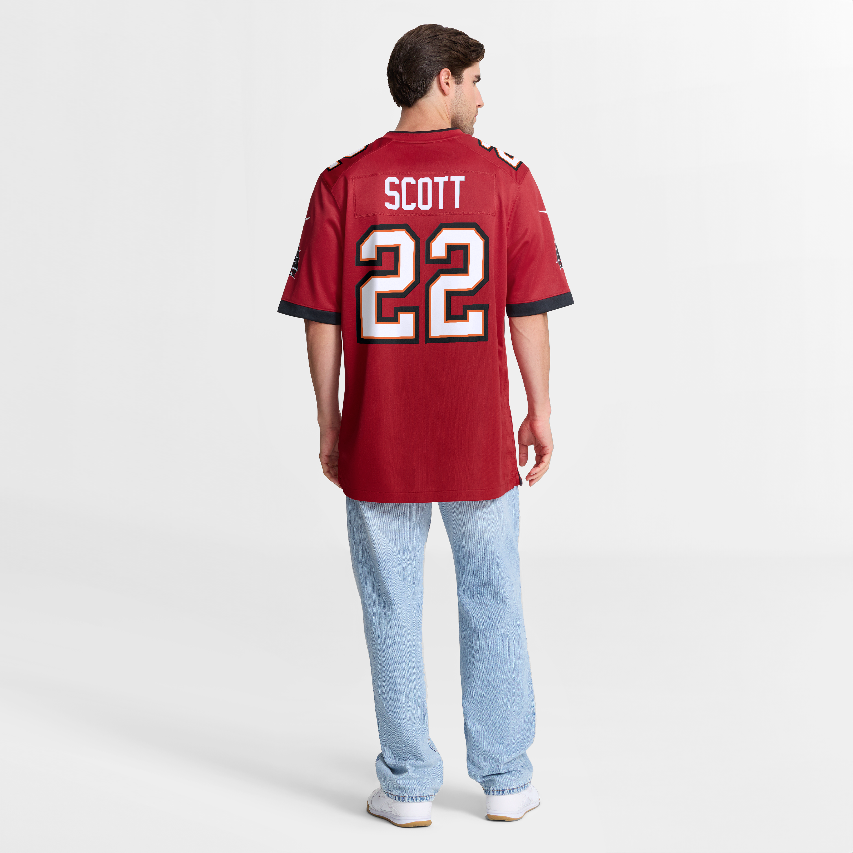 Men's Nike Keionte Scott Red Tampa Bay Buccaneers Team Game Jersey
