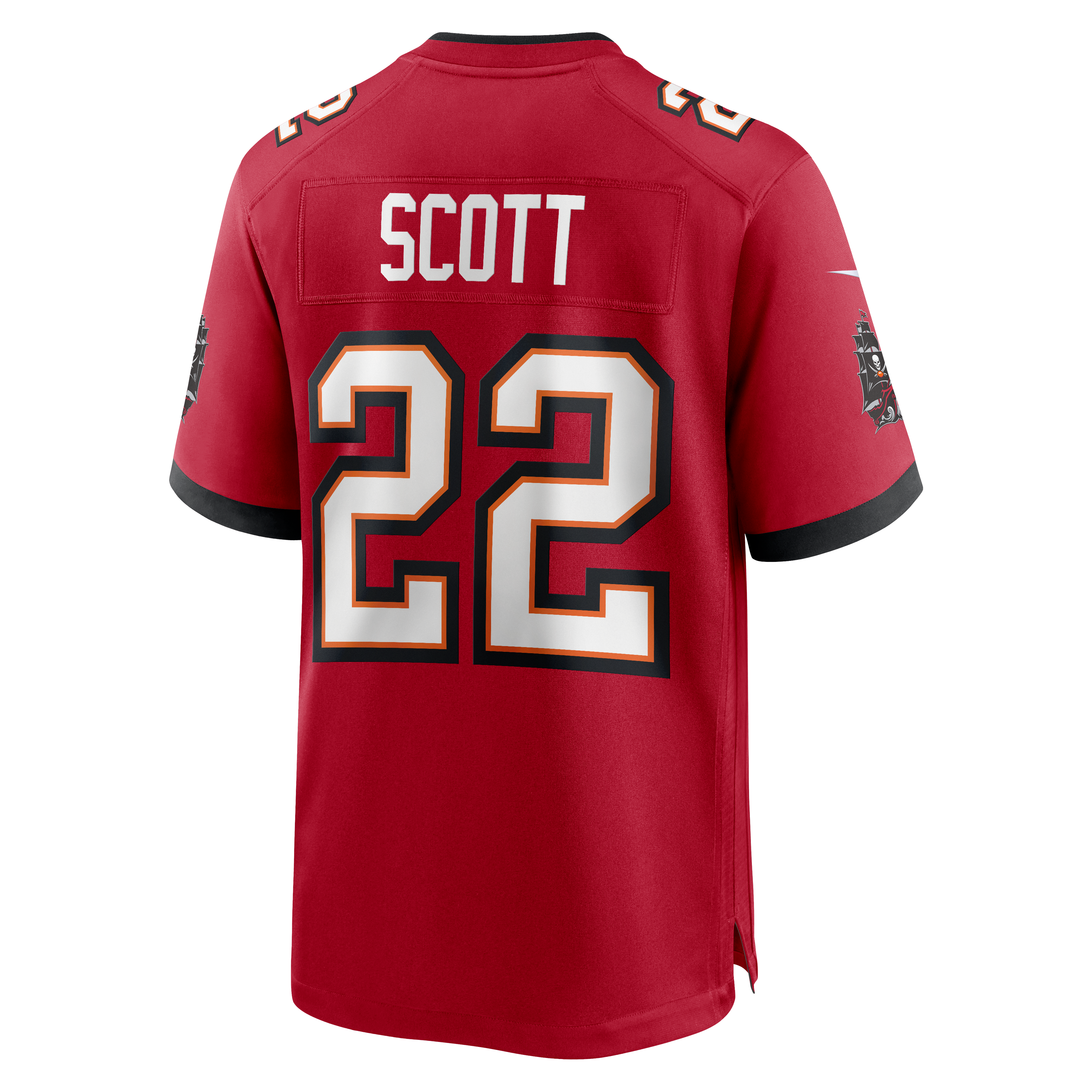 Men's Nike Keionte Scott Red Tampa Bay Buccaneers Team Game Jersey