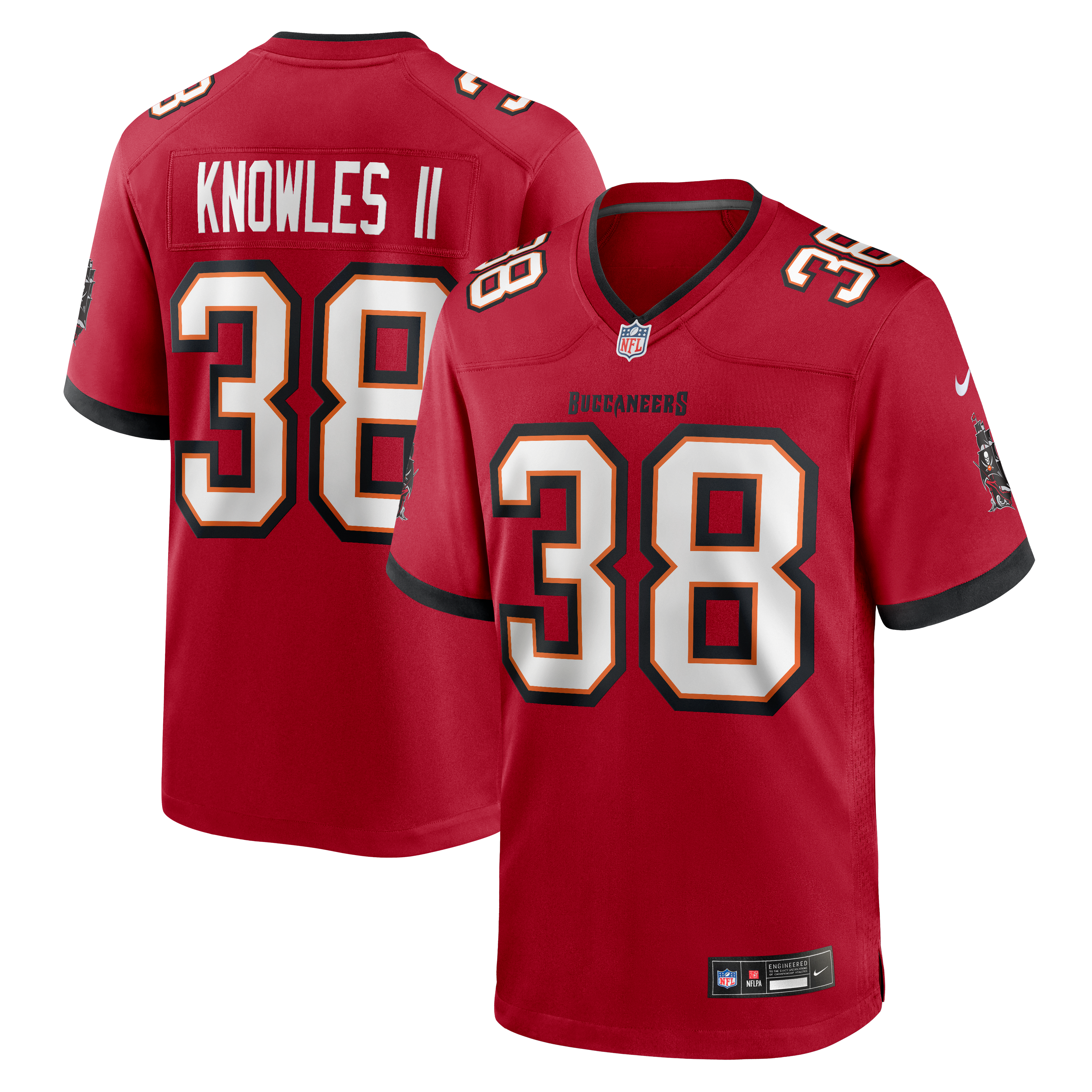 Men's Nike Kevin Knowles II Red Tampa Bay Buccaneers Team Game Jersey