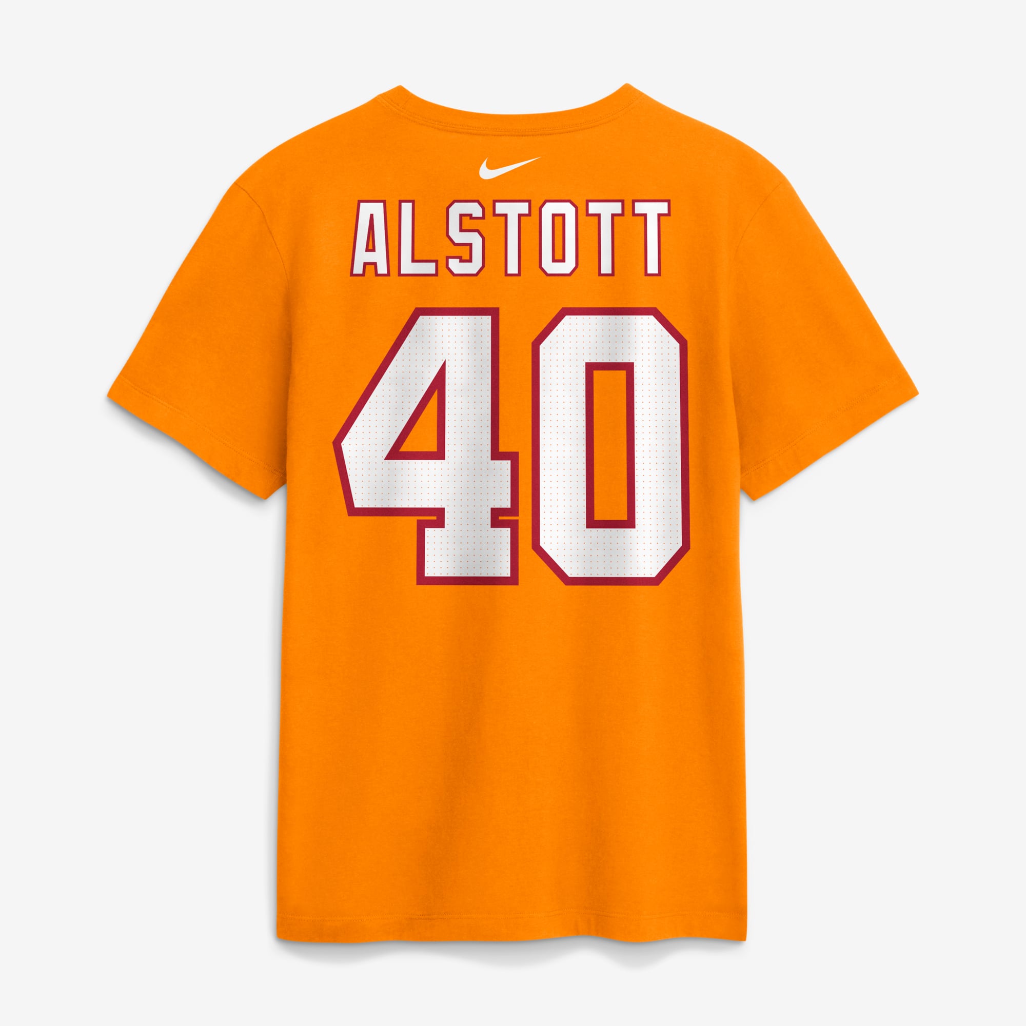T-shirt Nike pour homme Mike Alstott Creamsicle Tampa Bay Buccaneers, nom et numéro retirés