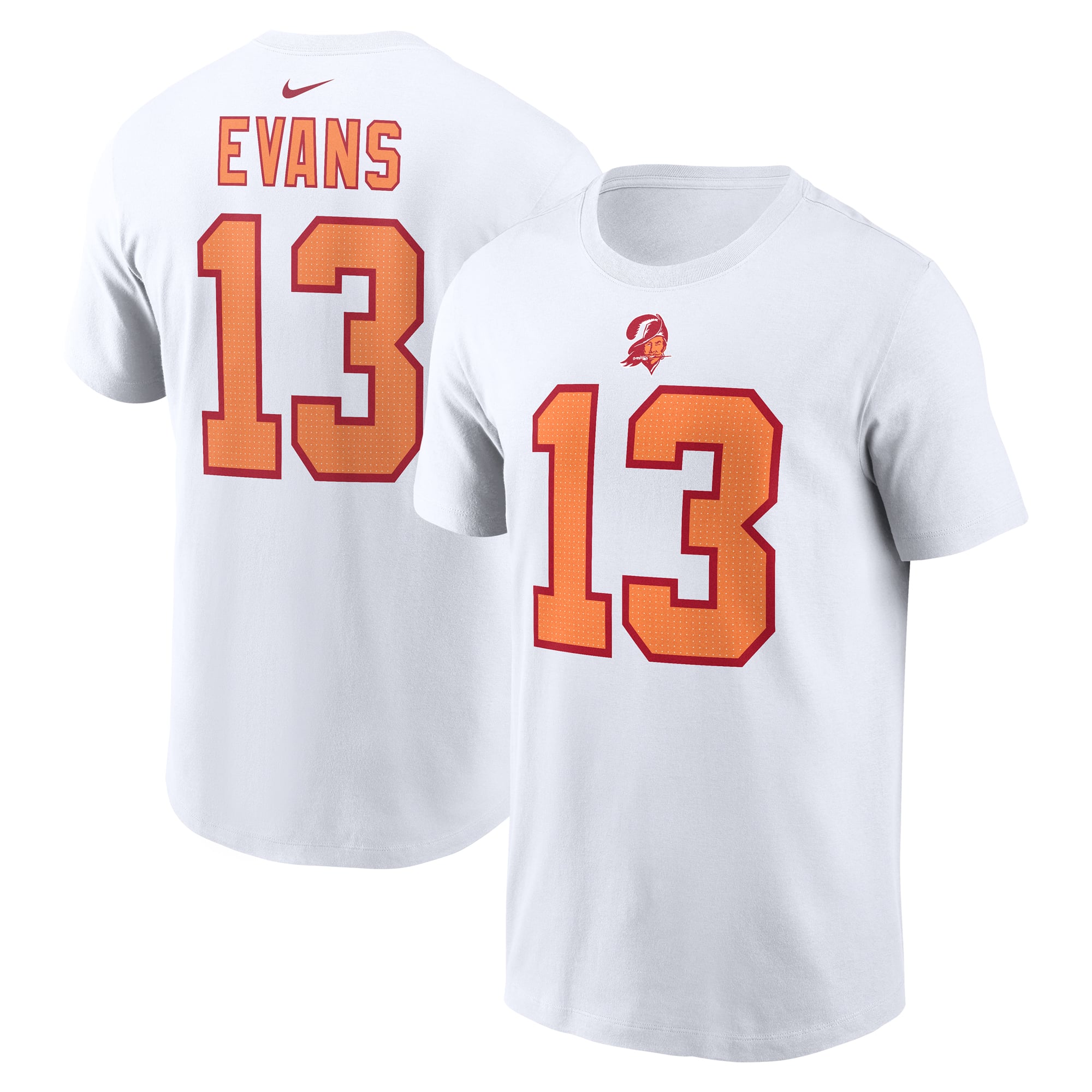 T-shirt Nike Mike Evans blanc '76 Tampa Bay Buccaneers 50e saison, nom et numéro