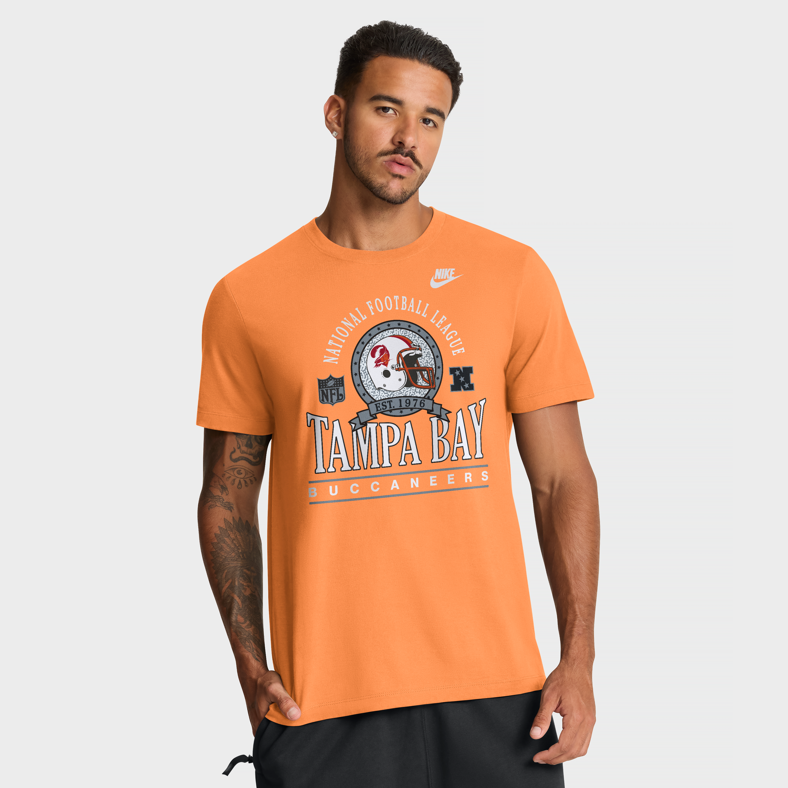 Men's Nike Orange Tampa Bay Buccaneers Rewind Team Spirit Essential Cotton T-Shirt