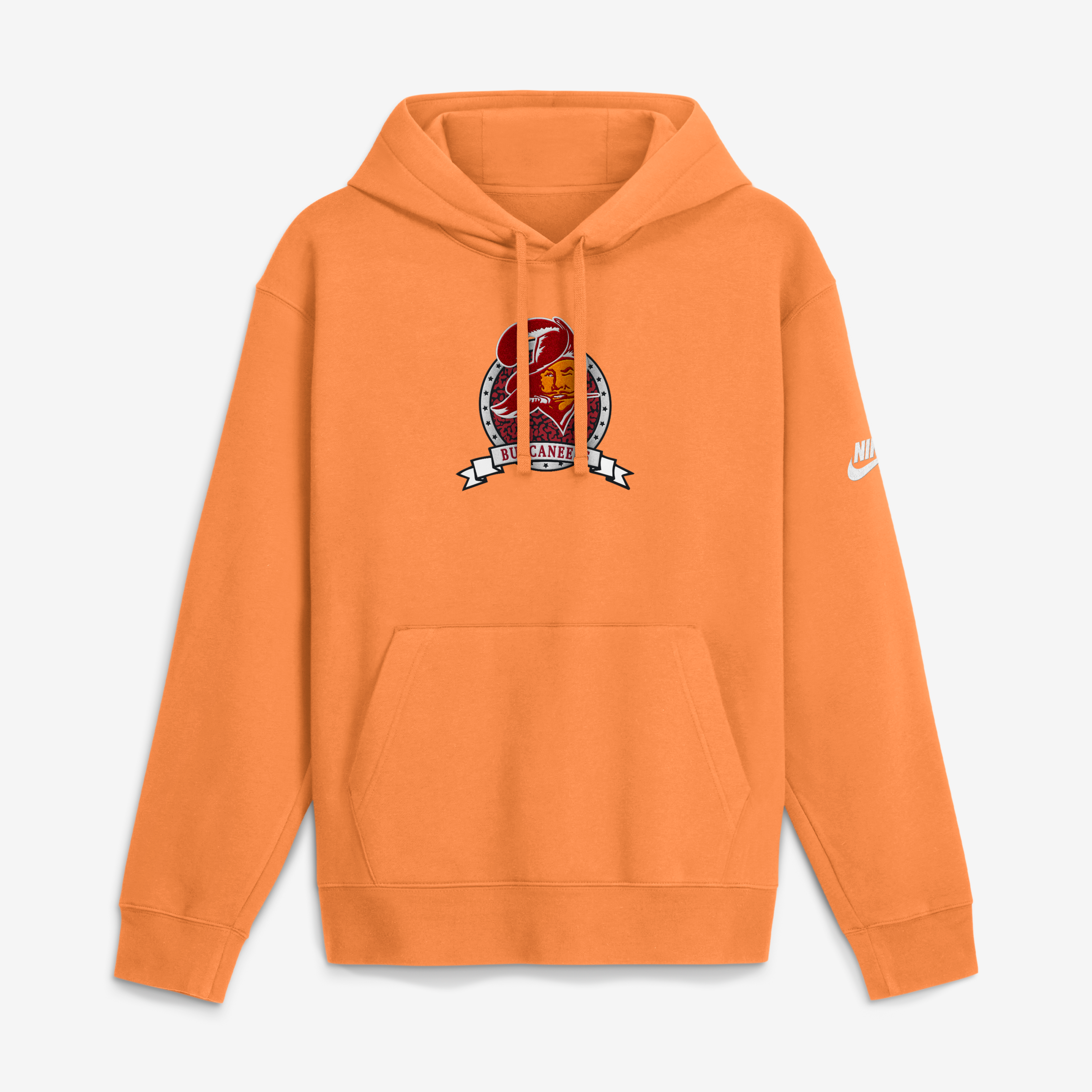 Men's Nike Orange Tampa Bay Buccaneers Short Pass Rewind Club Fleece Hoodie