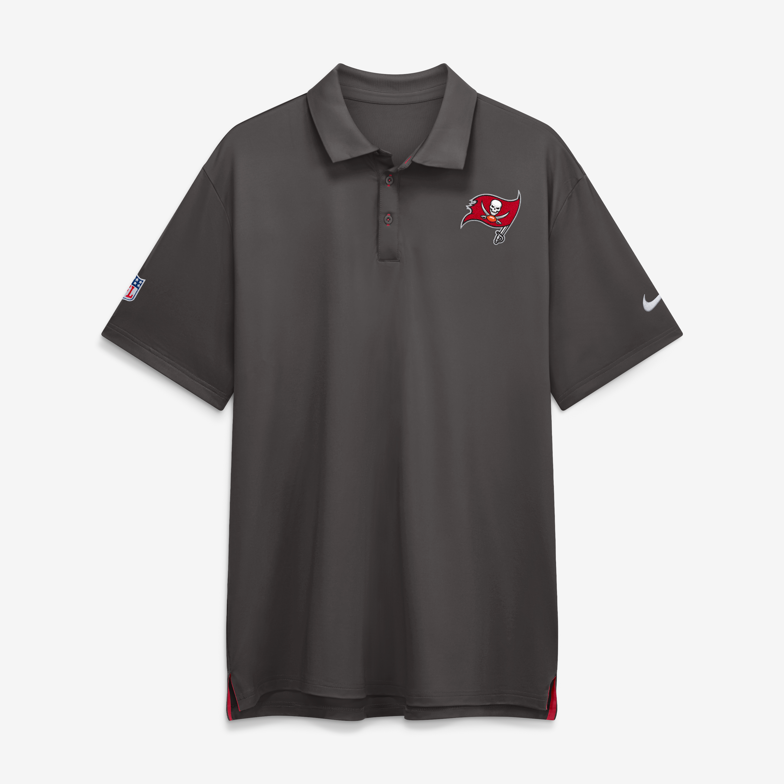 Men's Nike Pewter Tampa Bay Buccaneers Sideline Powerful Blocking Dri-FIT Tour Polo