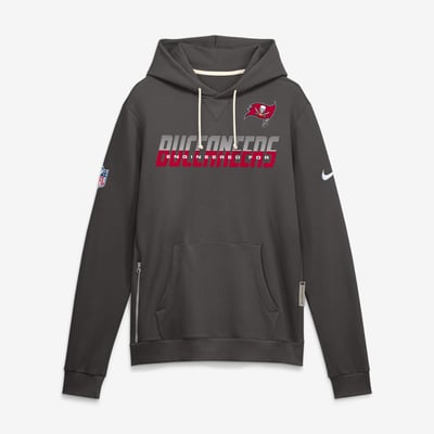 Tampa Bay Buccaneers Nike Sideline Standard Issue Top Prospect Dri-FIT Hoodie - Pewter