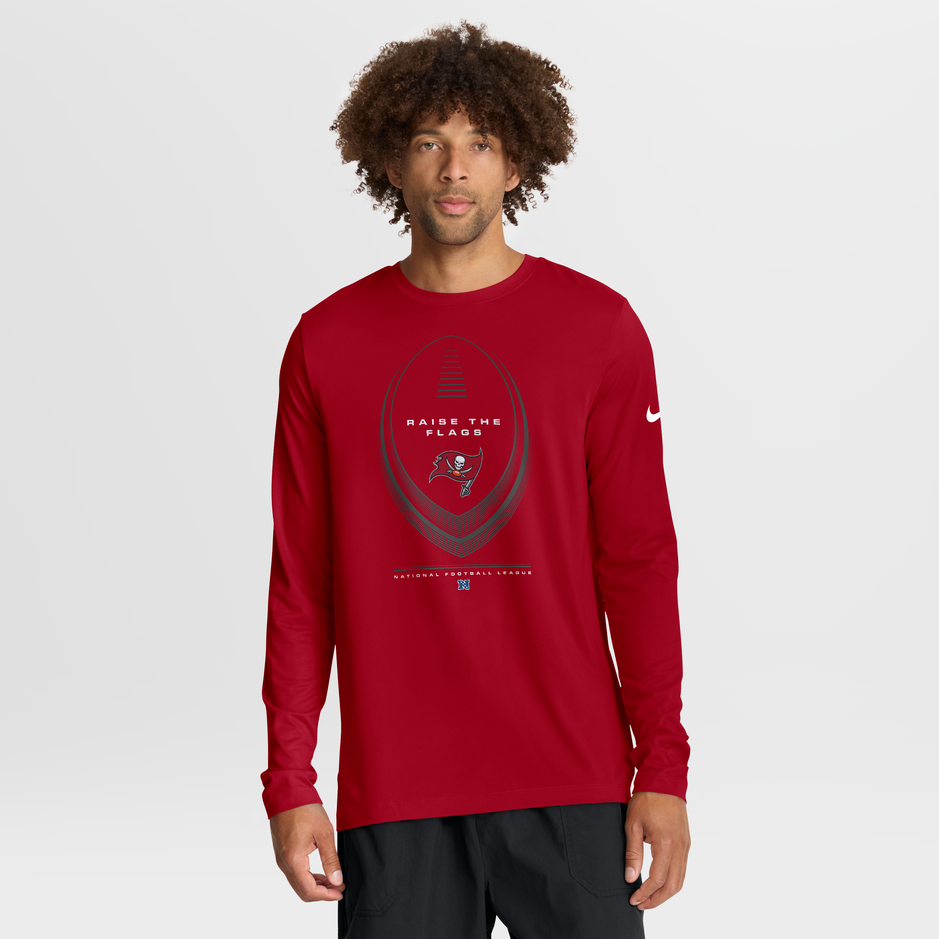 T-shirt à manches longues Nike rouge Tampa Bay Buccaneers Legend Icon Dri-FIT pour homme