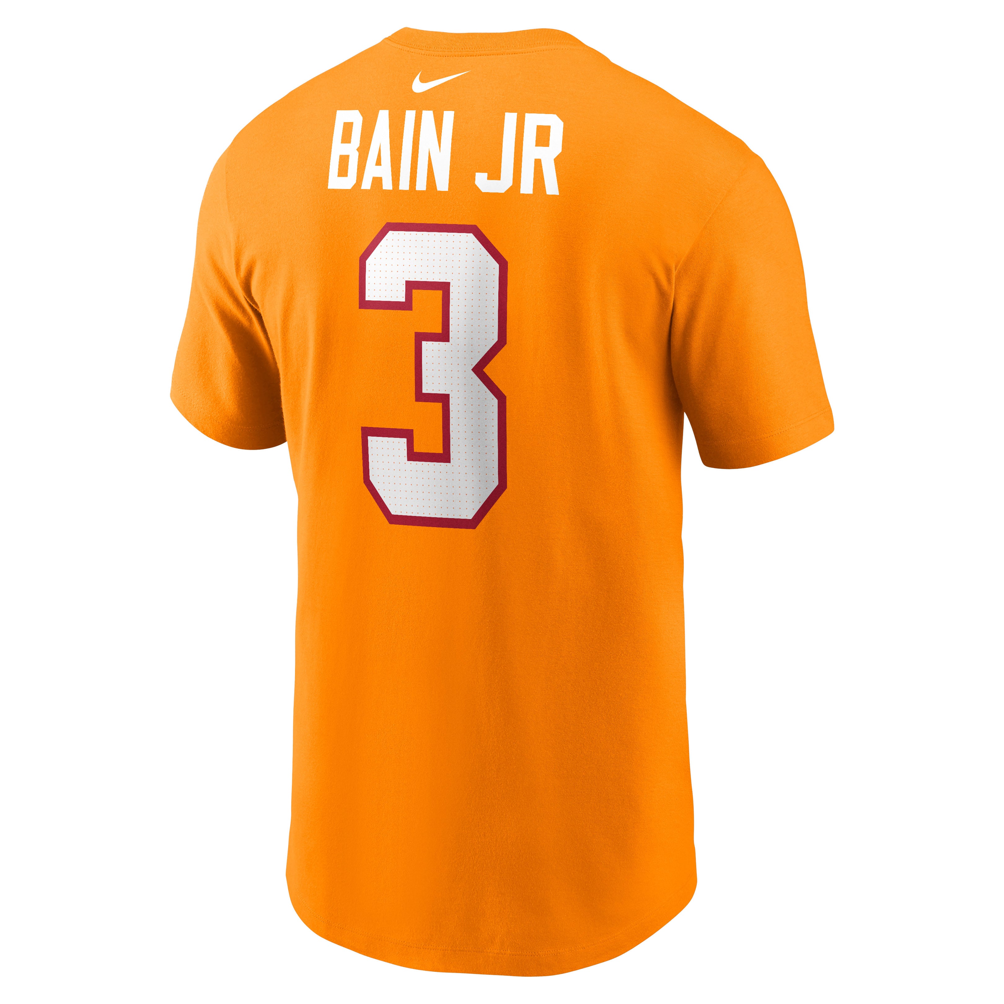 Men's Nike Rueben Bain Jr. Red Tampa Bay Buccaneers Name & Number T-Shirt