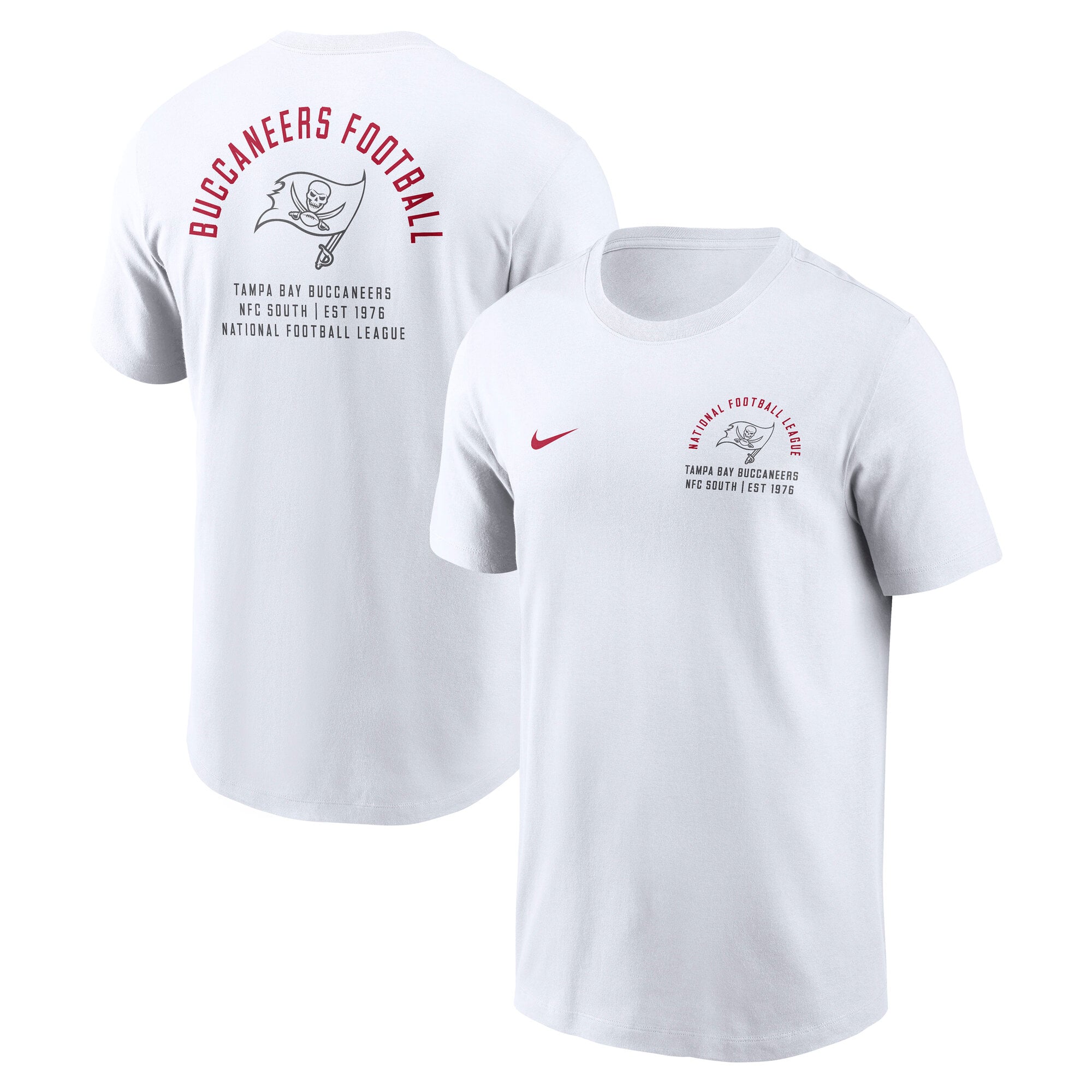 Men's Nike White Tampa Bay Buccaneers Split Logo T-Shirt