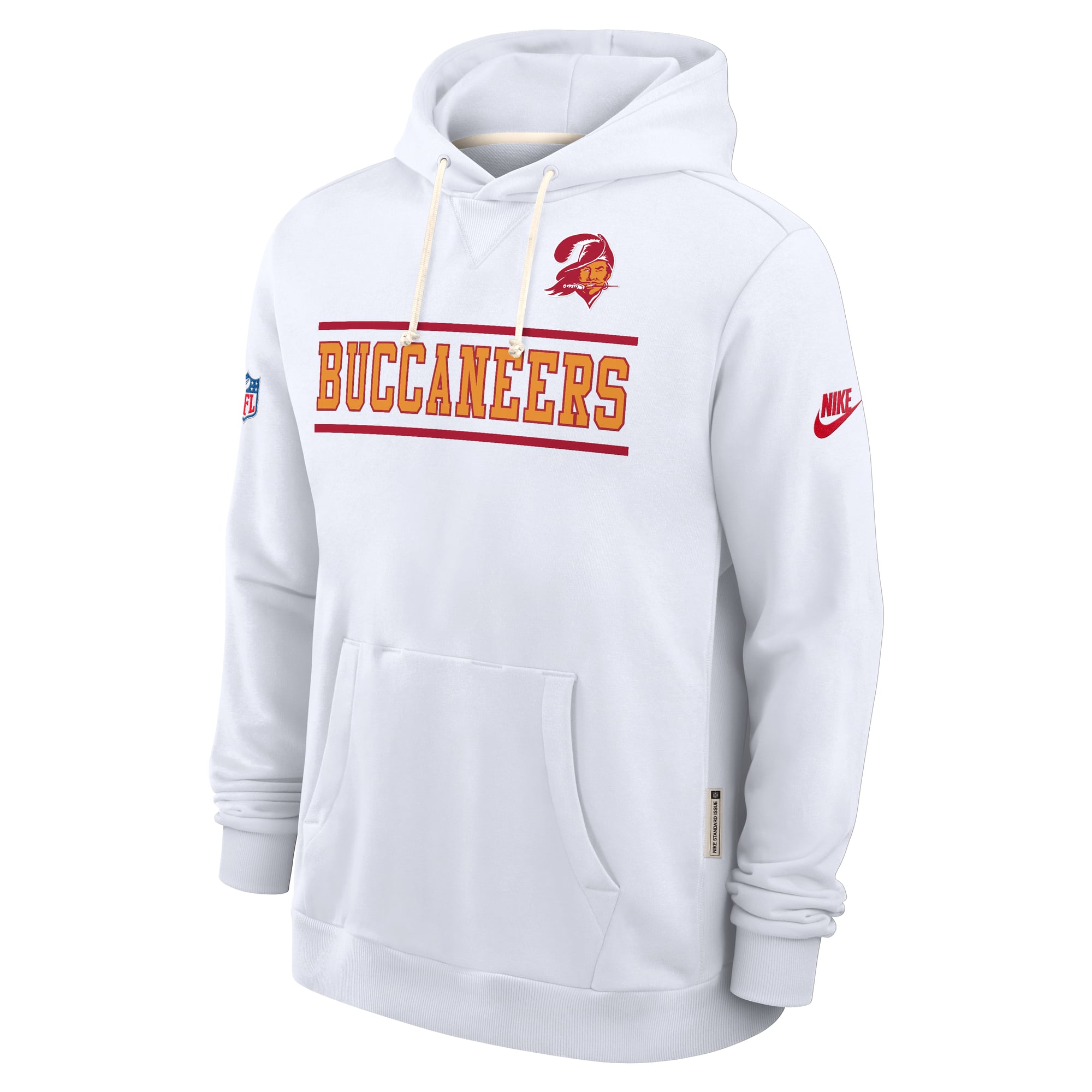 Men's Nike White Tampa Bay Buccaneers Standard Issue Replay Officials Alternate Dri-FIT Hoodie