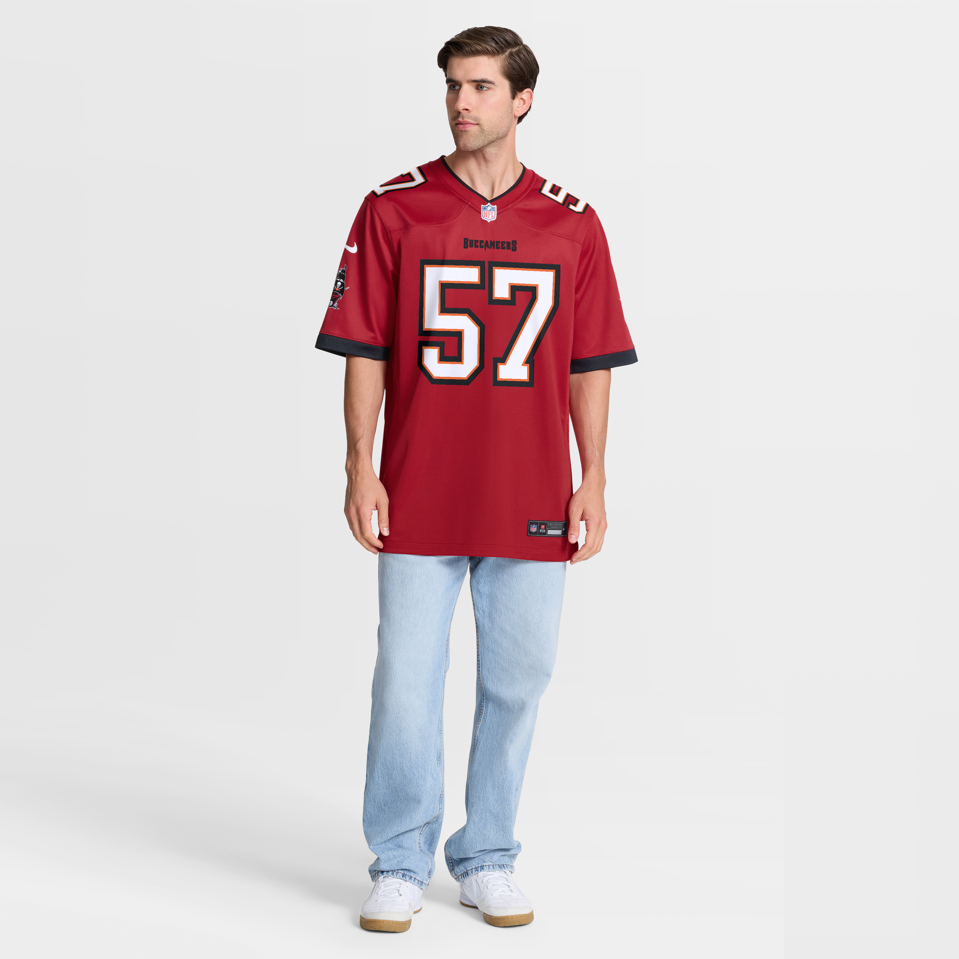 Maillot de match Nike Yasir Holmes rouge des Buccaneers Tampa Bay pour homme