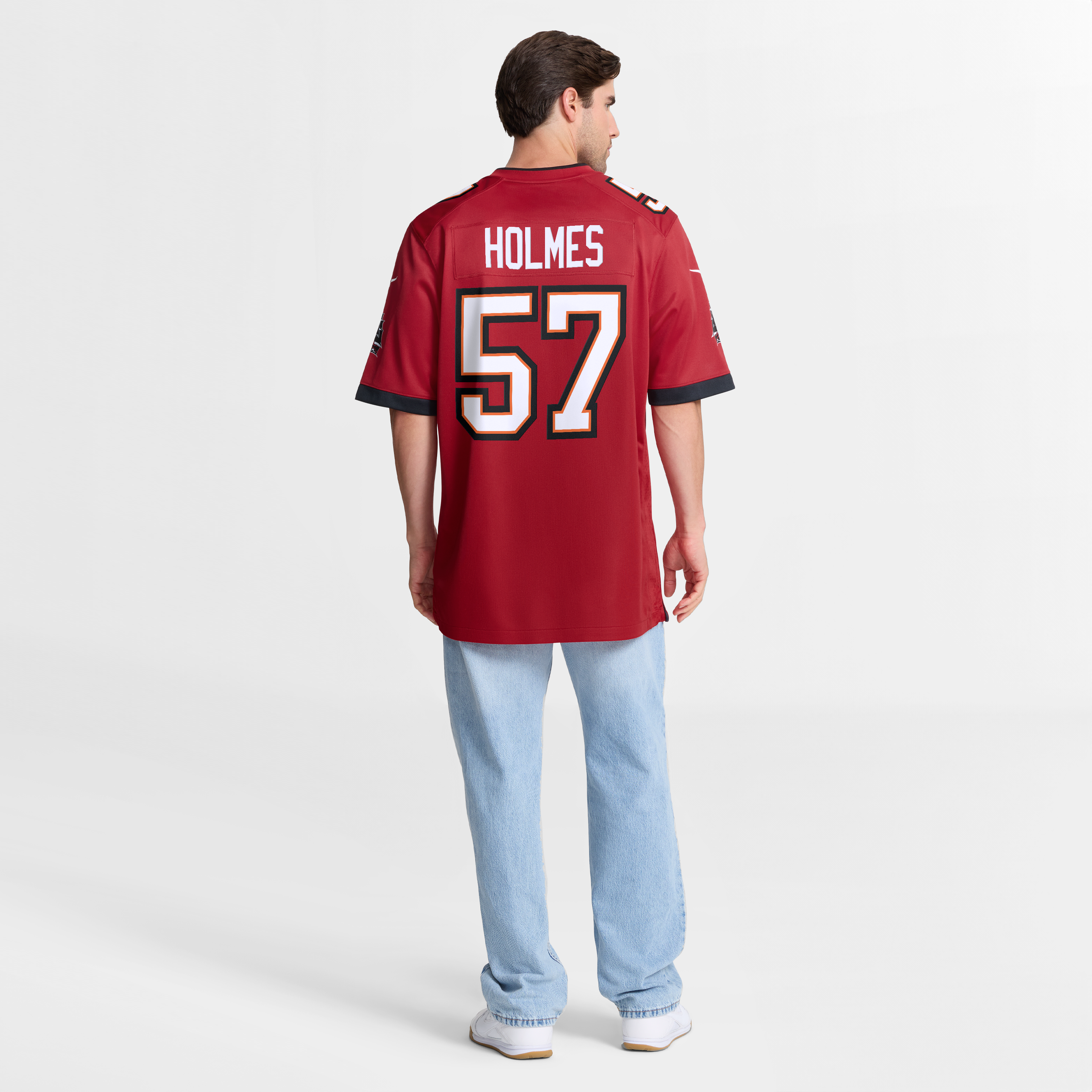 Maillot de match Nike Yasir Holmes rouge des Buccaneers Tampa Bay pour homme