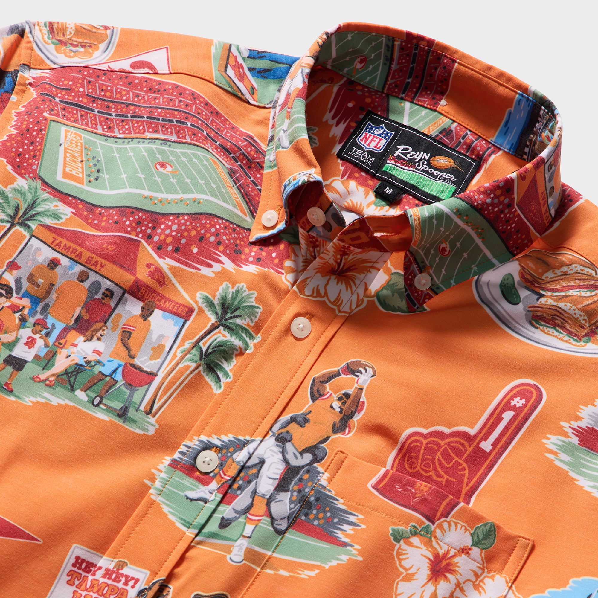 Chemise boutonnée Reyn Spooner orange Tampa Bay Buccaneers pour homme