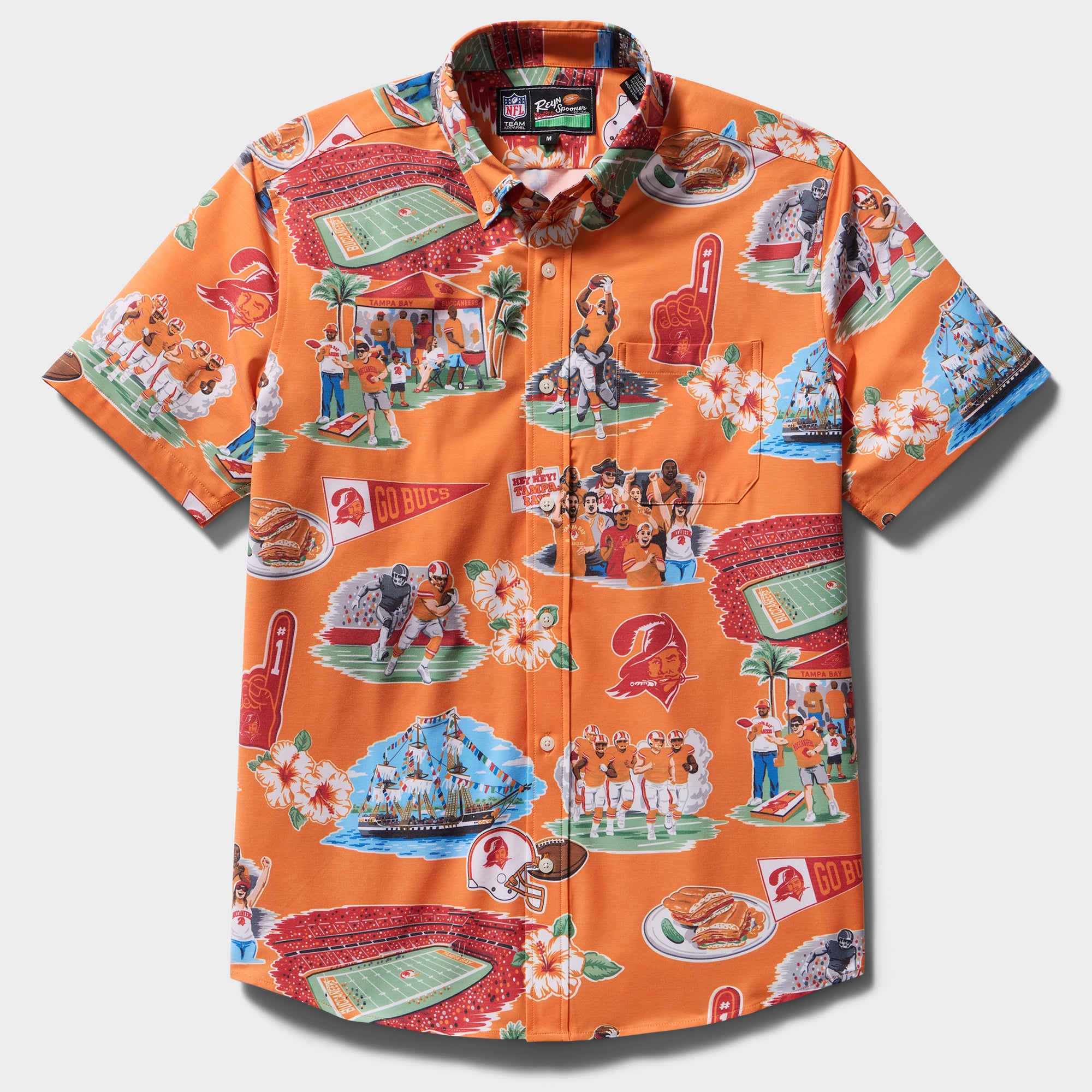 Chemise boutonnée Reyn Spooner orange Tampa Bay Buccaneers pour homme