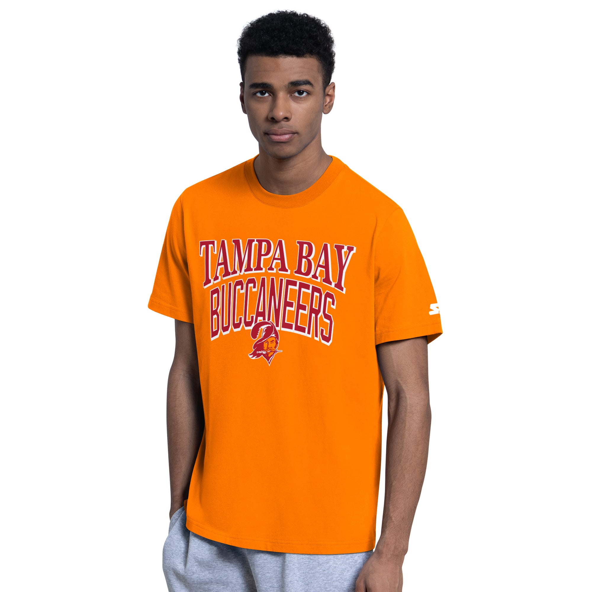 Men's Starter Orange/Heather Gray Tampa Bay Buccaneers Two-Pack Throwback Logo T-Shirt Set