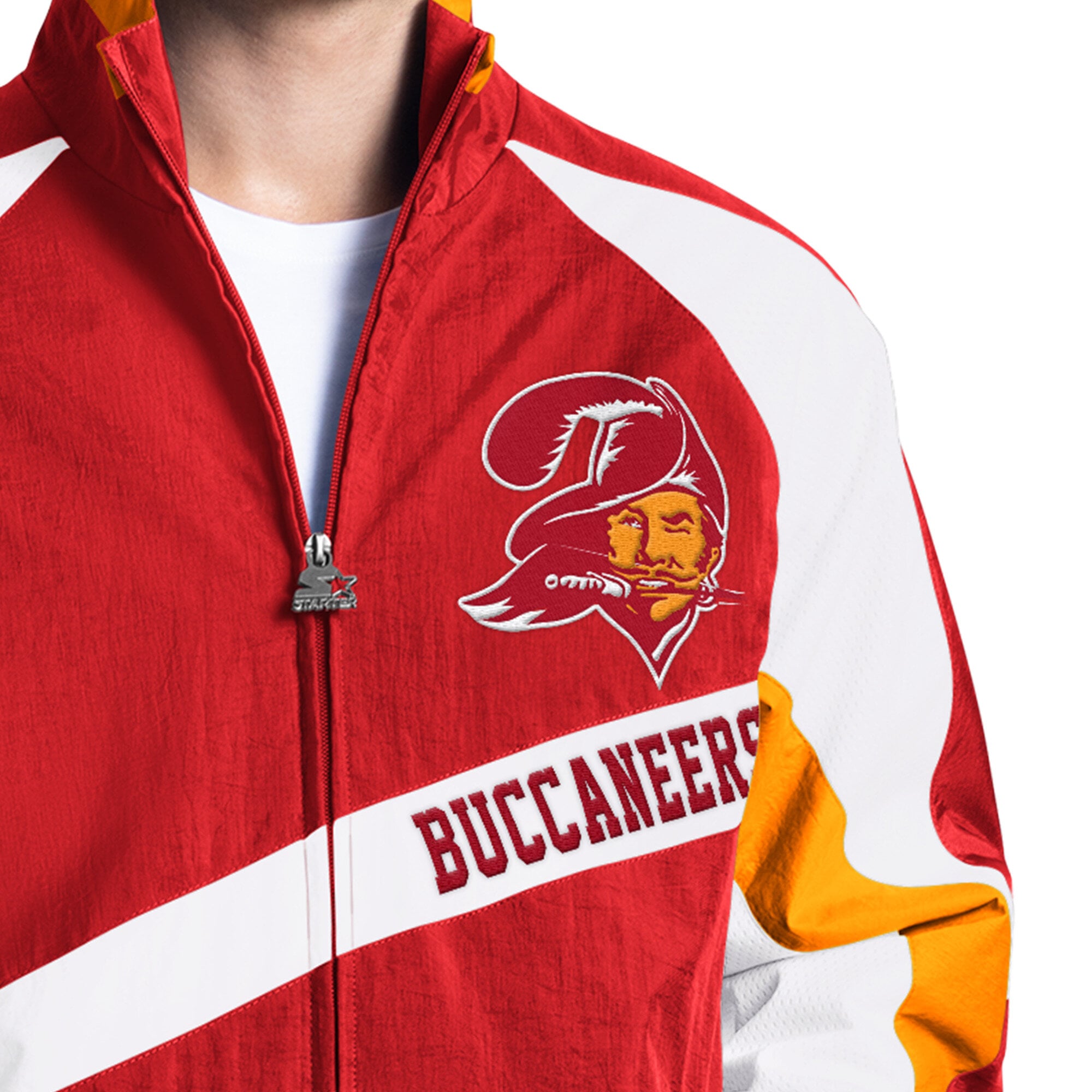Men's Starter Red Tampa Bay Buccaneers Tip Off Retro Full-Zip Jacket